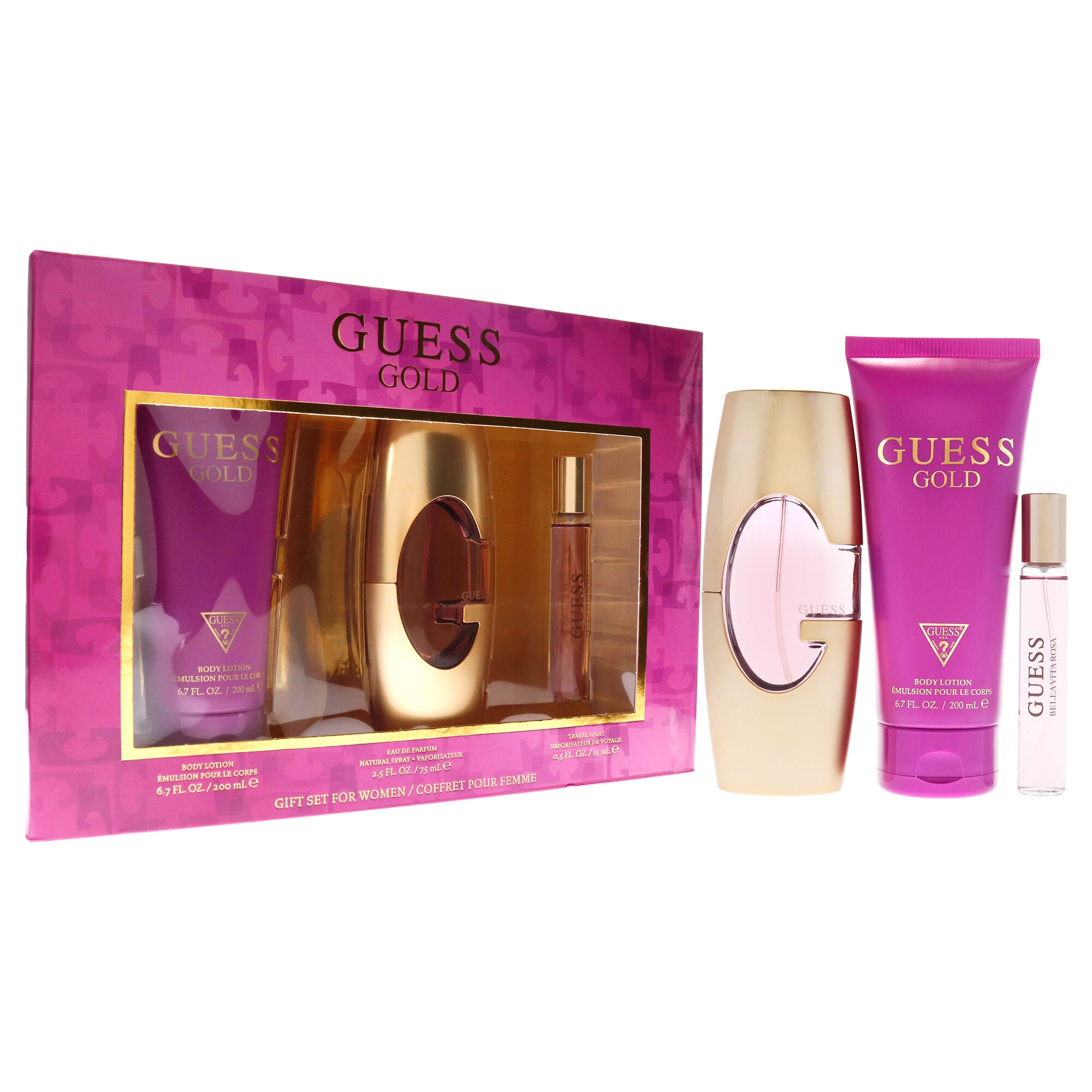 Guess Gold by Guess for Women - 3 Pc Gift Set 2.5oz EDP Spray, 0.5oz Travel Spray, 6.7oz Body Lotion, , alternate image number 7
