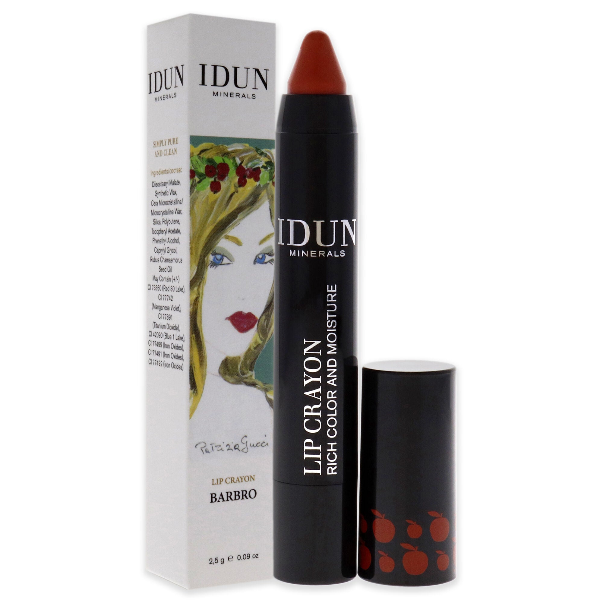 Lip Crayon - 403 Barbro by Idun Minerals for Women - 0.09 oz Lipstick, See Description, alternate image number 2