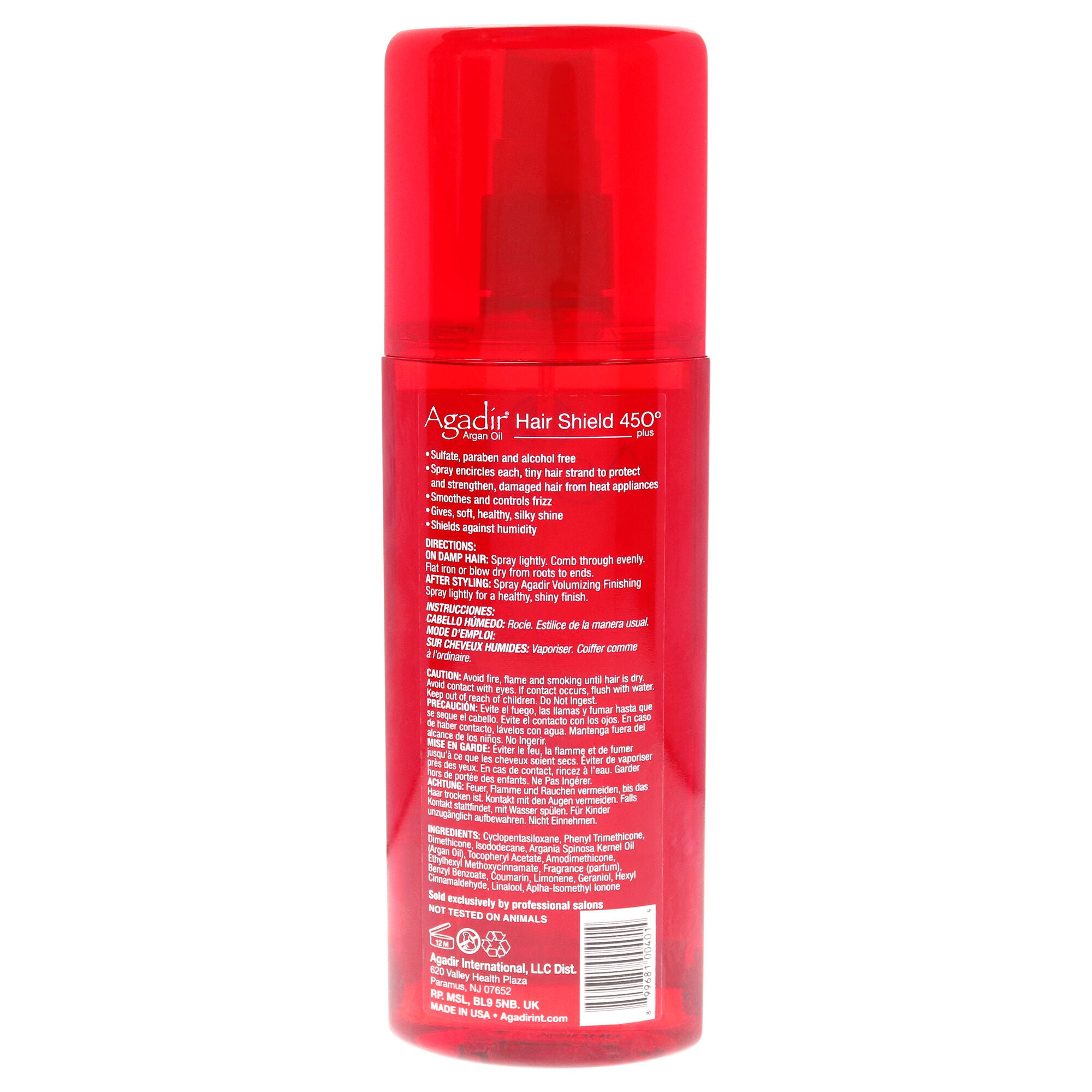 Argan Oil Hair Shield 450 Plus by Agadir for Unisex 6.7 oz Hair Spray