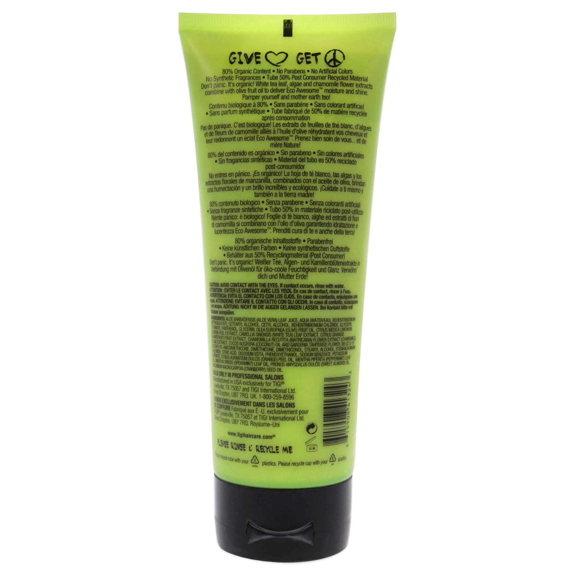 Love Peace and the Planet Eco Awesome Moisturizing Conditioner by TIGI for Unisex - 6.76 oz Conditioner, See Description, alternate image number 2