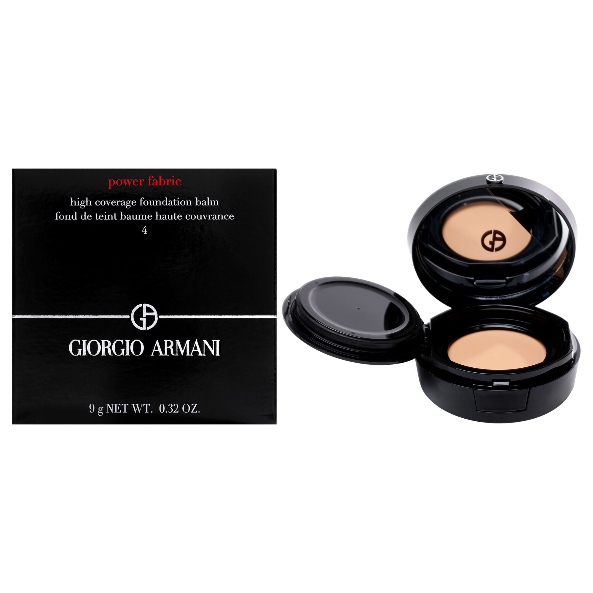 Power Fabric High Coverage Foundation Balm - 04 Deauville by Giorgio Armani for Women - 0.32 oz Foundation, See Description, hi-res image number 0