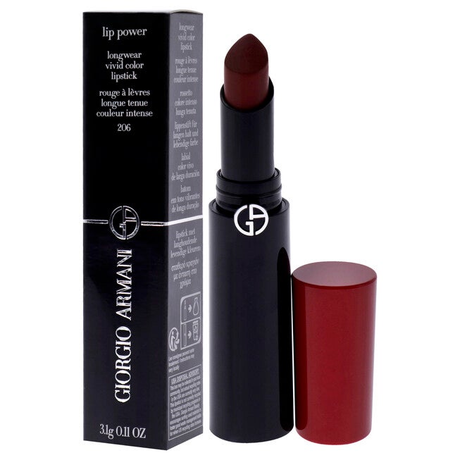 Lip Power Longwear Vivid Color Lipstick - 206 Cedar by Giorgio Armani for Women - 0.11 oz Lipstick, NA, alternate image number null
