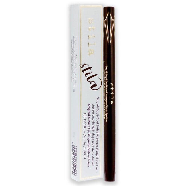 Stay All Day Dual-Ended Waterproof Liquid Eye Liner - Dark Brown by Stila for Women - 0.033 oz Eyeliner, NA, alternate image number null