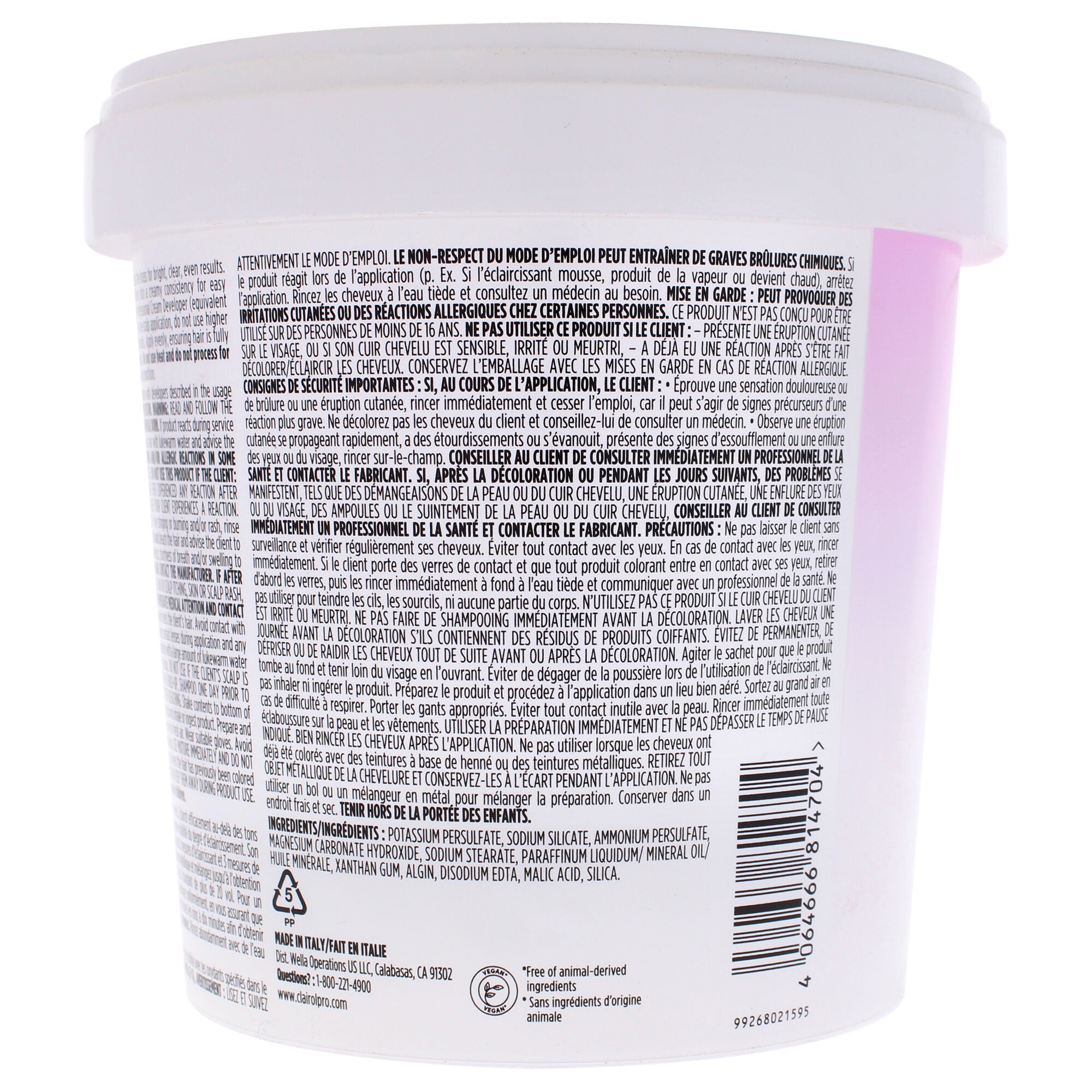 Basic White Powder Lighteners by Clairol for Unisex - 16 oz Lightener, See Description, alternate image number 2