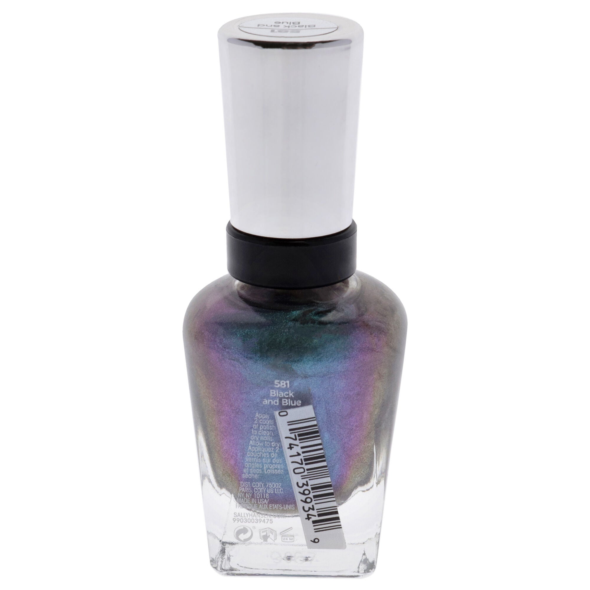Complete Salon Manicure - 581 Black and Blue by Sally Hansen for Women - 0.5 oz Nail Polish, See Description, alternate image number 2