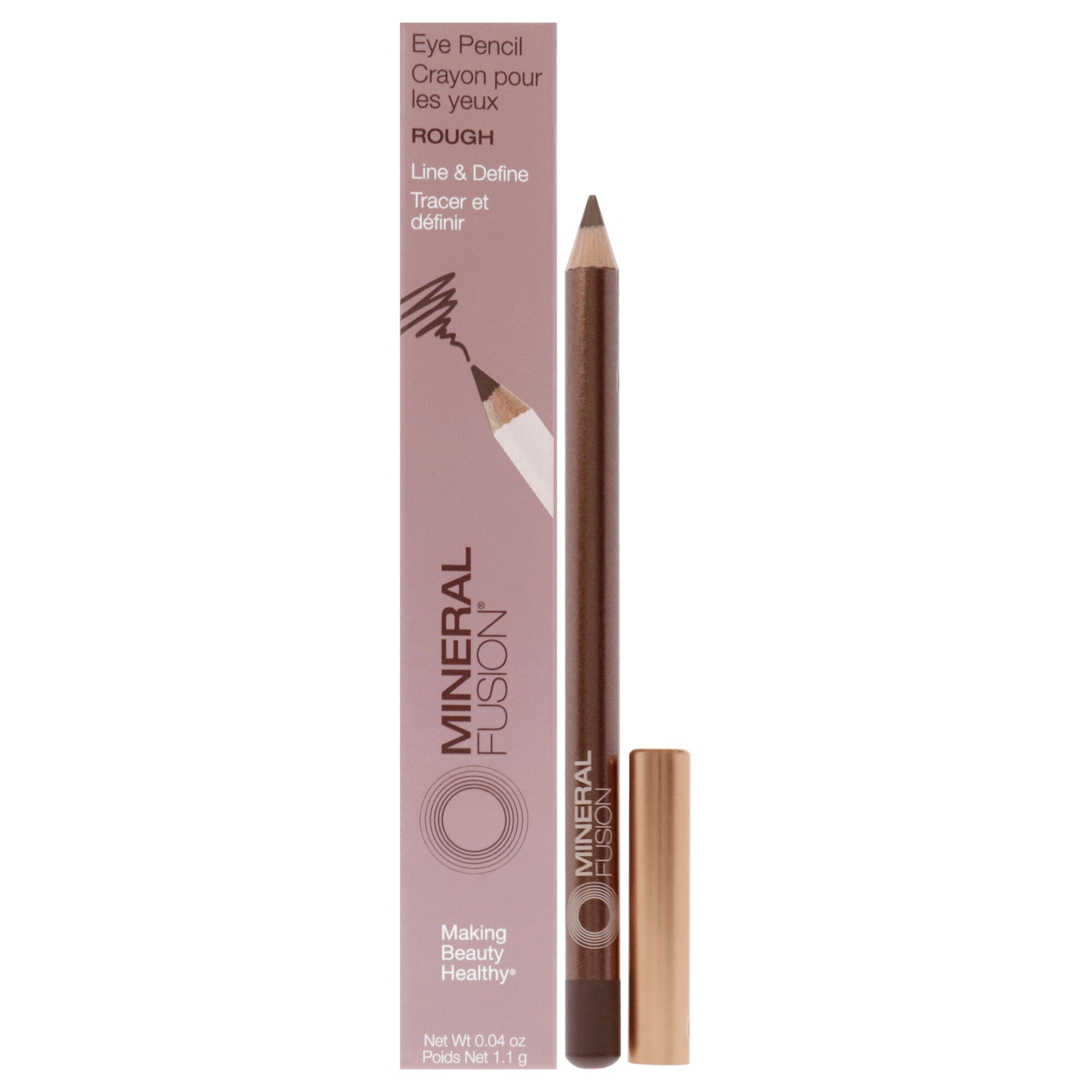 Eye Liner Pencil - Rough by Mineral Fusion for Women - 0.04 oz Eyeliner, See Description, hi-res image number 0