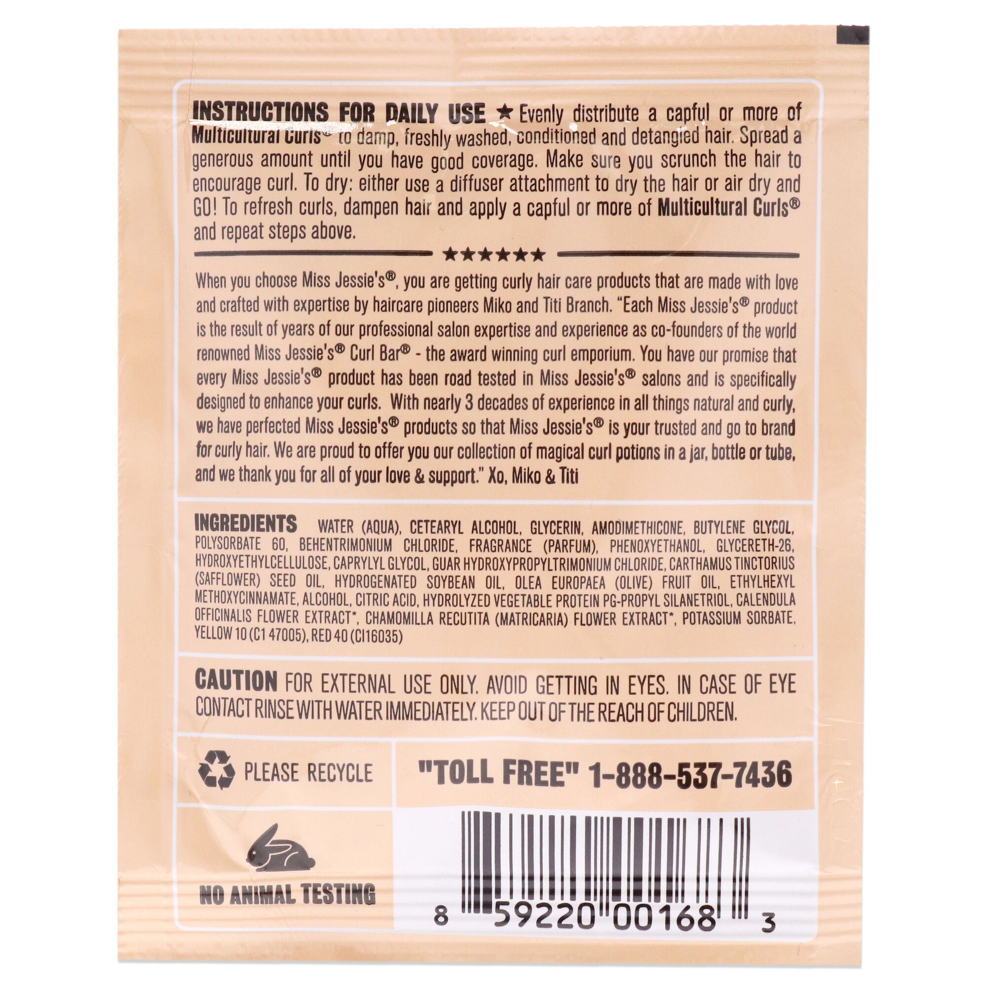 Multi Cultural Curls by Miss Jessies for Unisex - 1 oz Cream, See Description, alternate image number 2