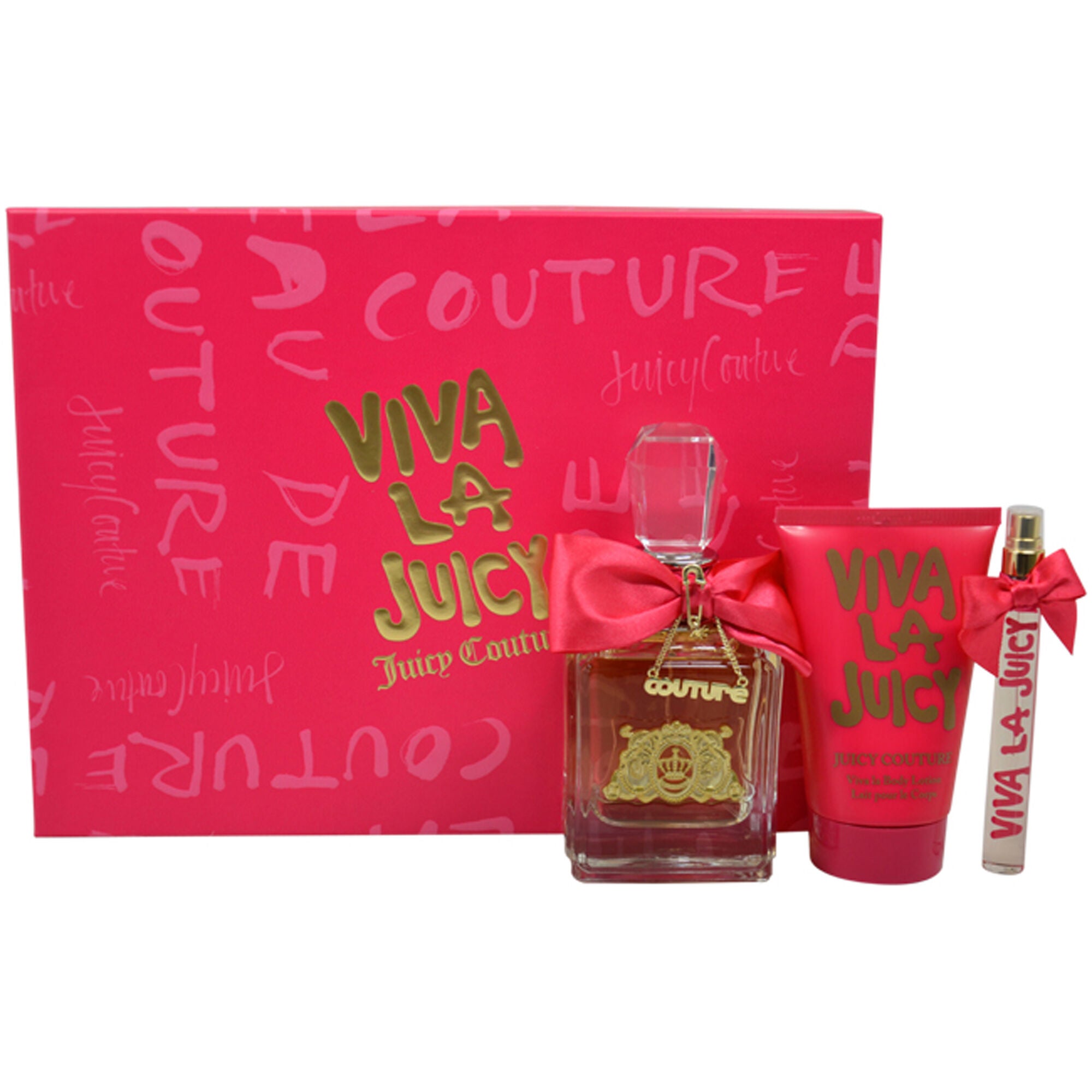 Viva La Juicy by Juicy Couture for Women - 3 Pc Gift Set 3.4oz EDP Spray, 0.33oz EDP Spray, 4.2oz Body Lotion, See Description, hi-res image number 0
