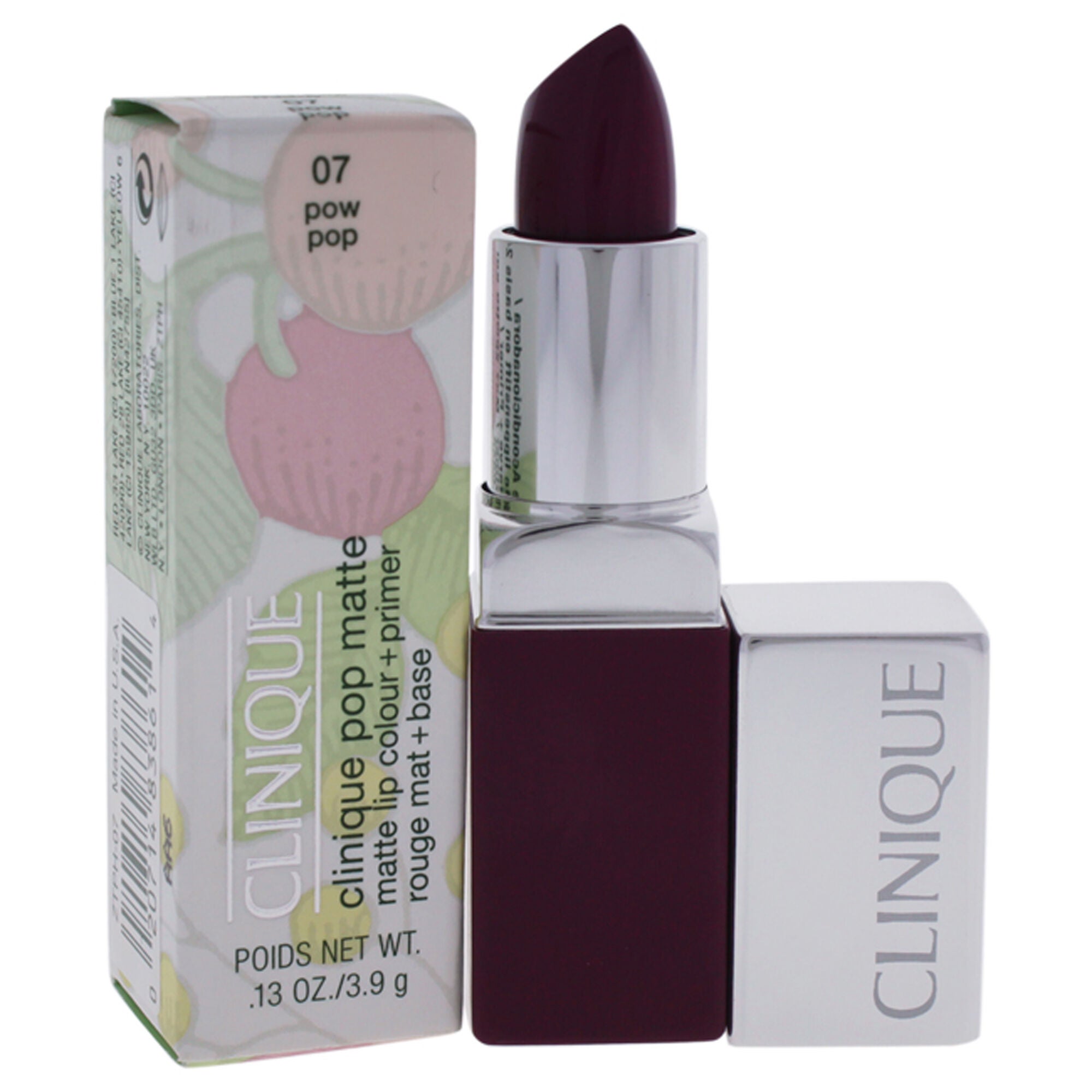 Clinique Pop Matte Lip Colour + Primer - 07 Pow Pop by Clinique for Women - 0.13 oz Lipstick, See Description, hi-res image number 0