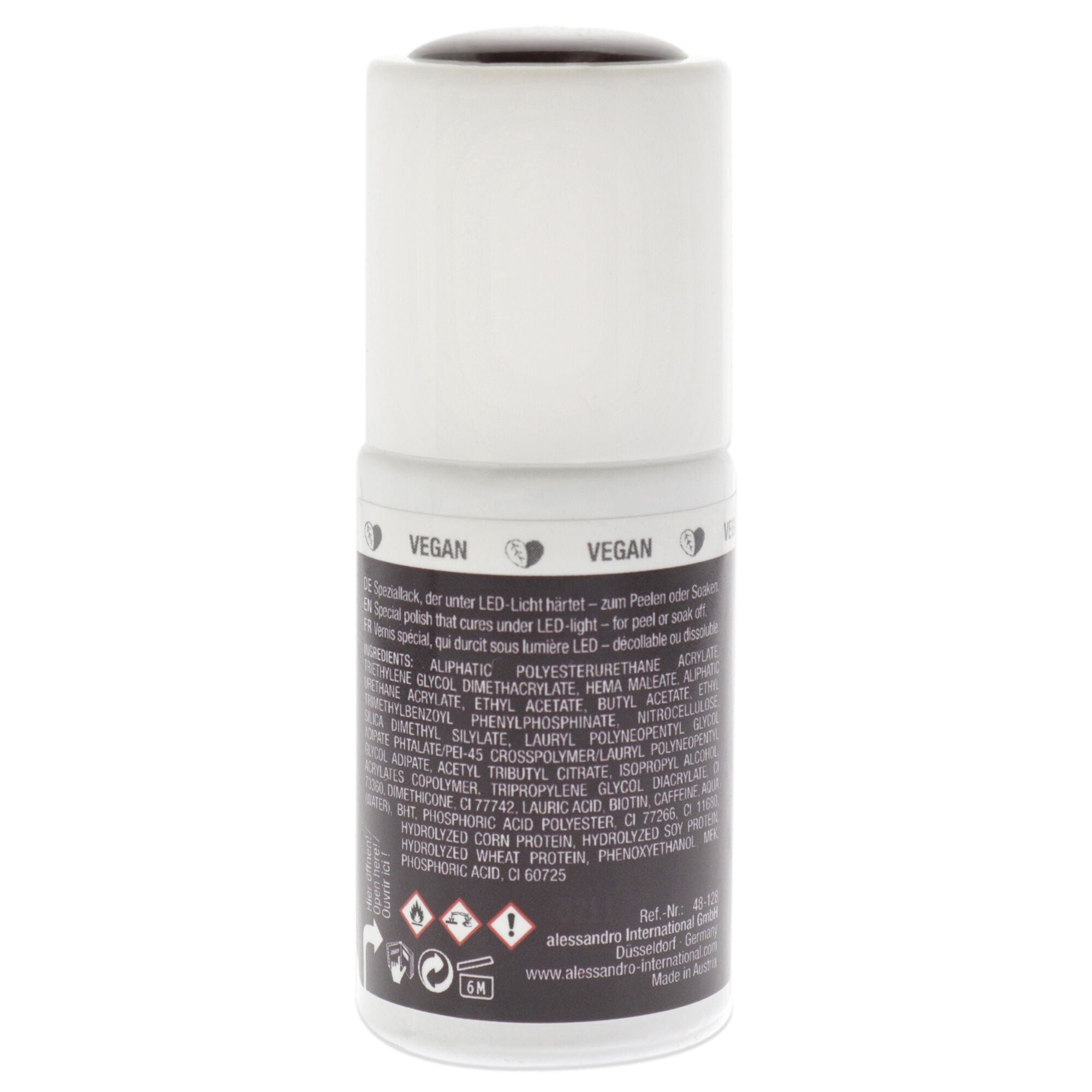 Striplac Peel or Soak - 128 Rouge Noir by Alessandro for Women 0.27 oz Nail Polish, See Description, alternate image number 2