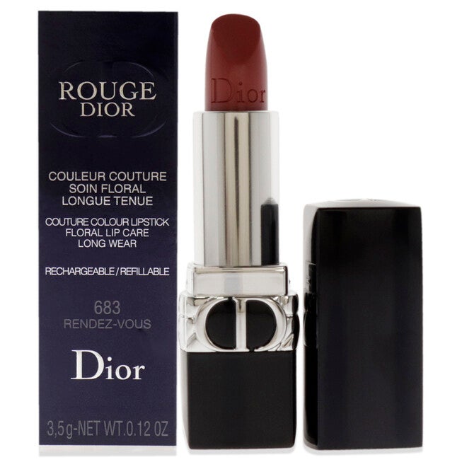 Rouge Dior Couture Lipstick Satin - 683 Rendez-Vous by Christian Dior for Women - 0.12 oz Lipstick (Refillable), NA, hi-res image number null
