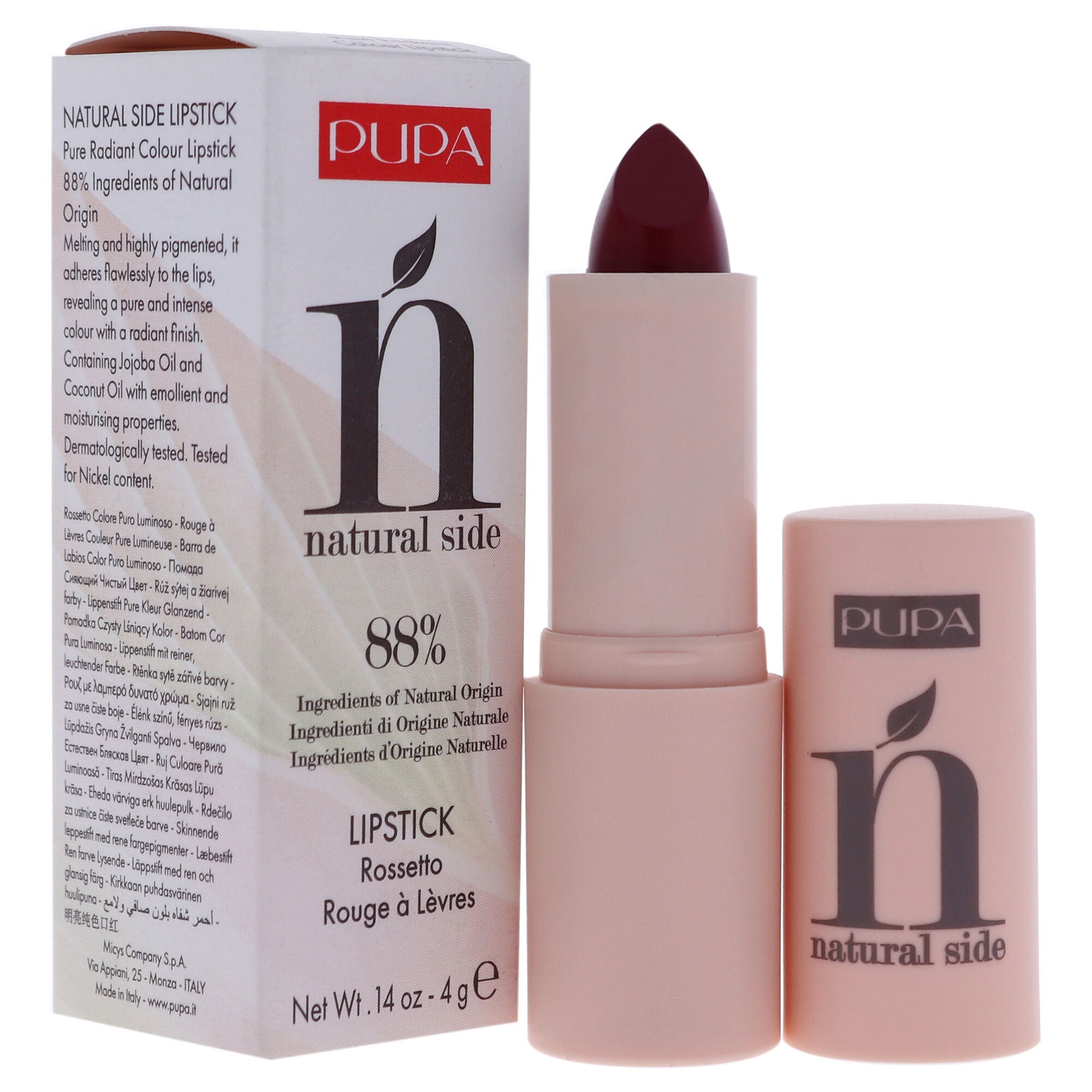Natural Side Lipstick - 010 Cherry Red by Pupa Milano for Women - 0.14 oz Lipstick, See Description, alternate image number 1