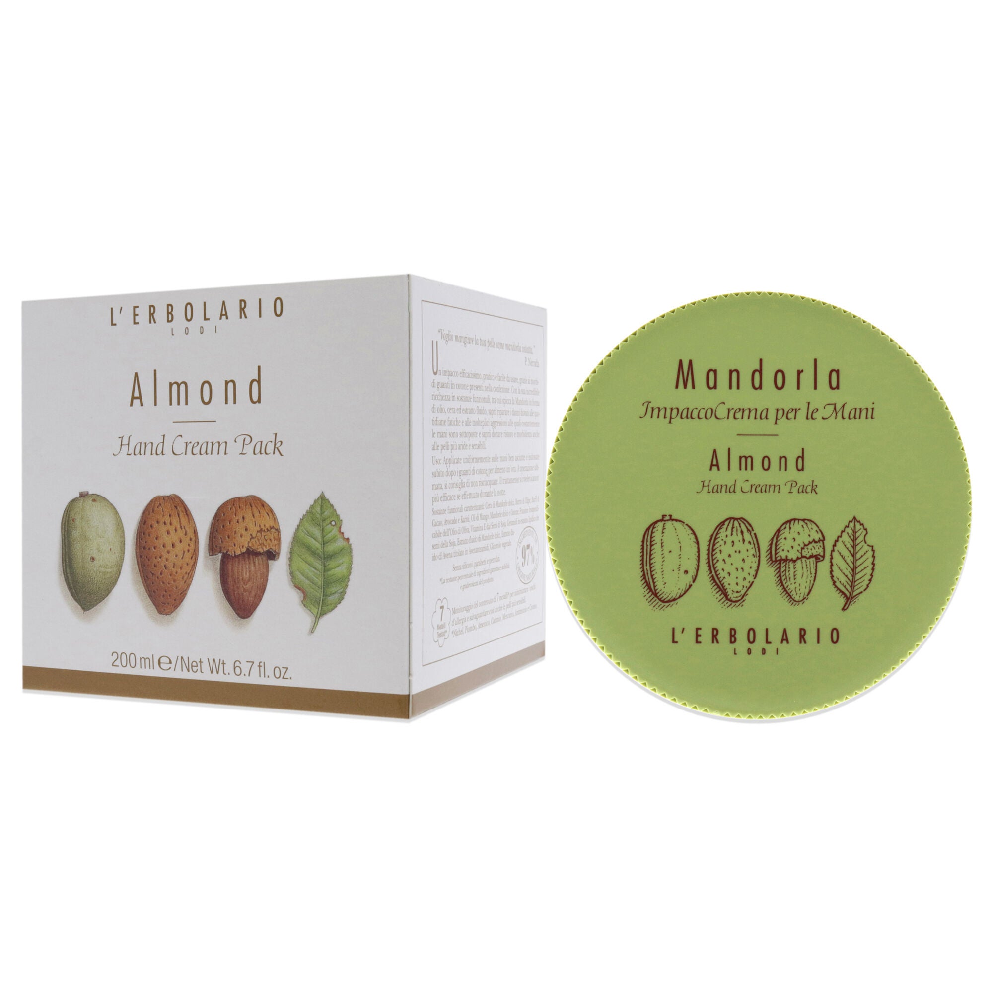 Almond Hand Cream by Lerbolario for Women - 6.7 oz Cream, See Description, alternate image number 2