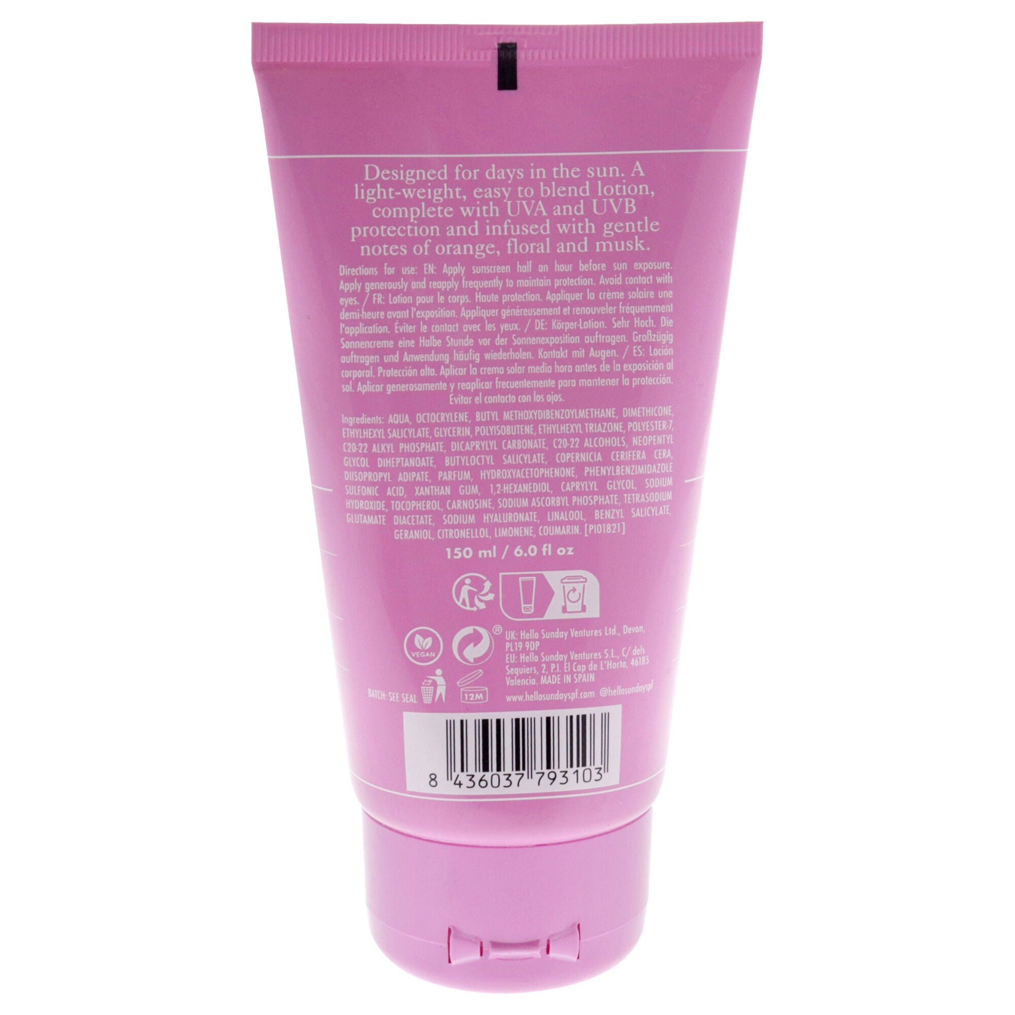 The One For Your Body Lotion SPF 30 by Hello Sunday for Unisex - 6 oz Body Lotion, See Description, alternate image number 1