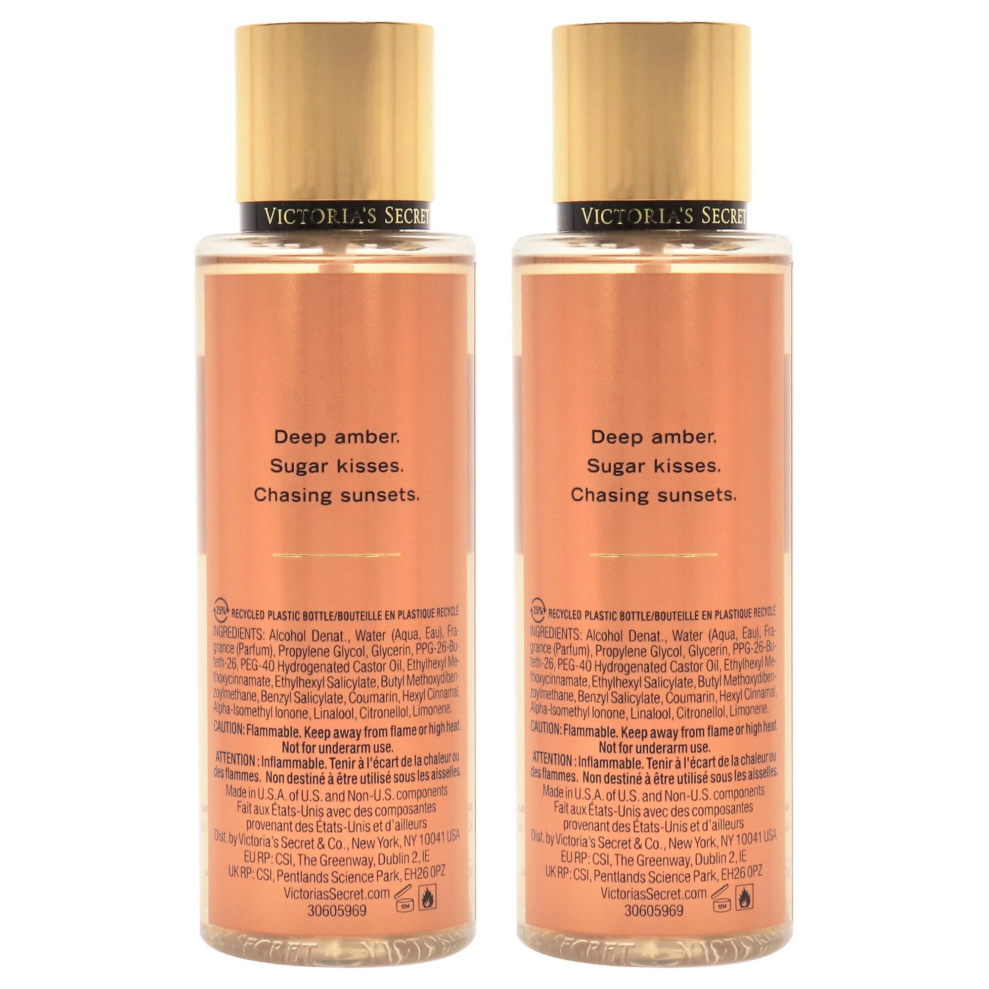 Amber Romance by Victorias Secret for Women - 8.4 oz Fragrance Mist - Pack of 2, Clear, alternate image number 2