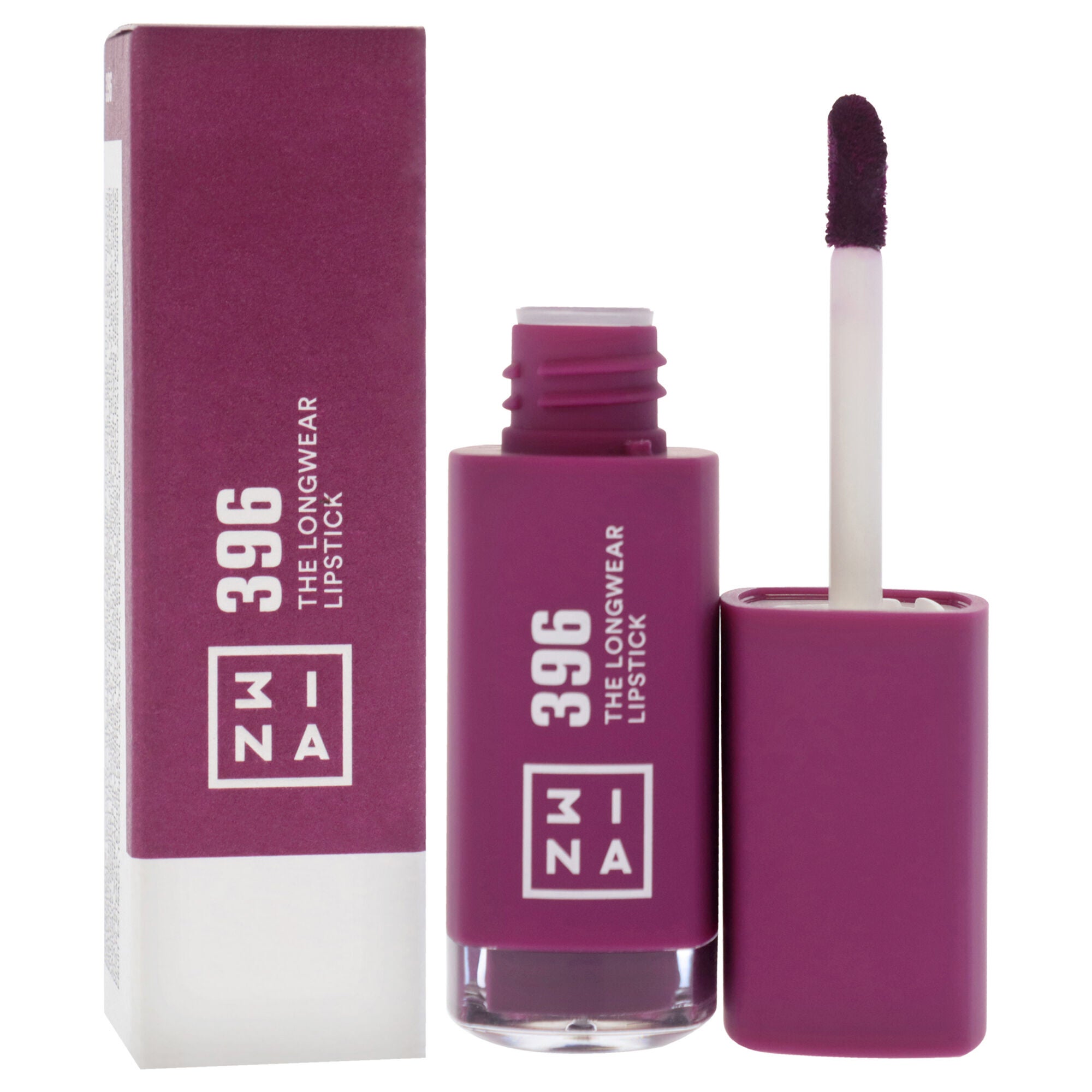 The Longwear Lipstick - 396 Dark Purple by 3INA for Women - 0.20 oz Lipstick, See Description, alternate image number 1
