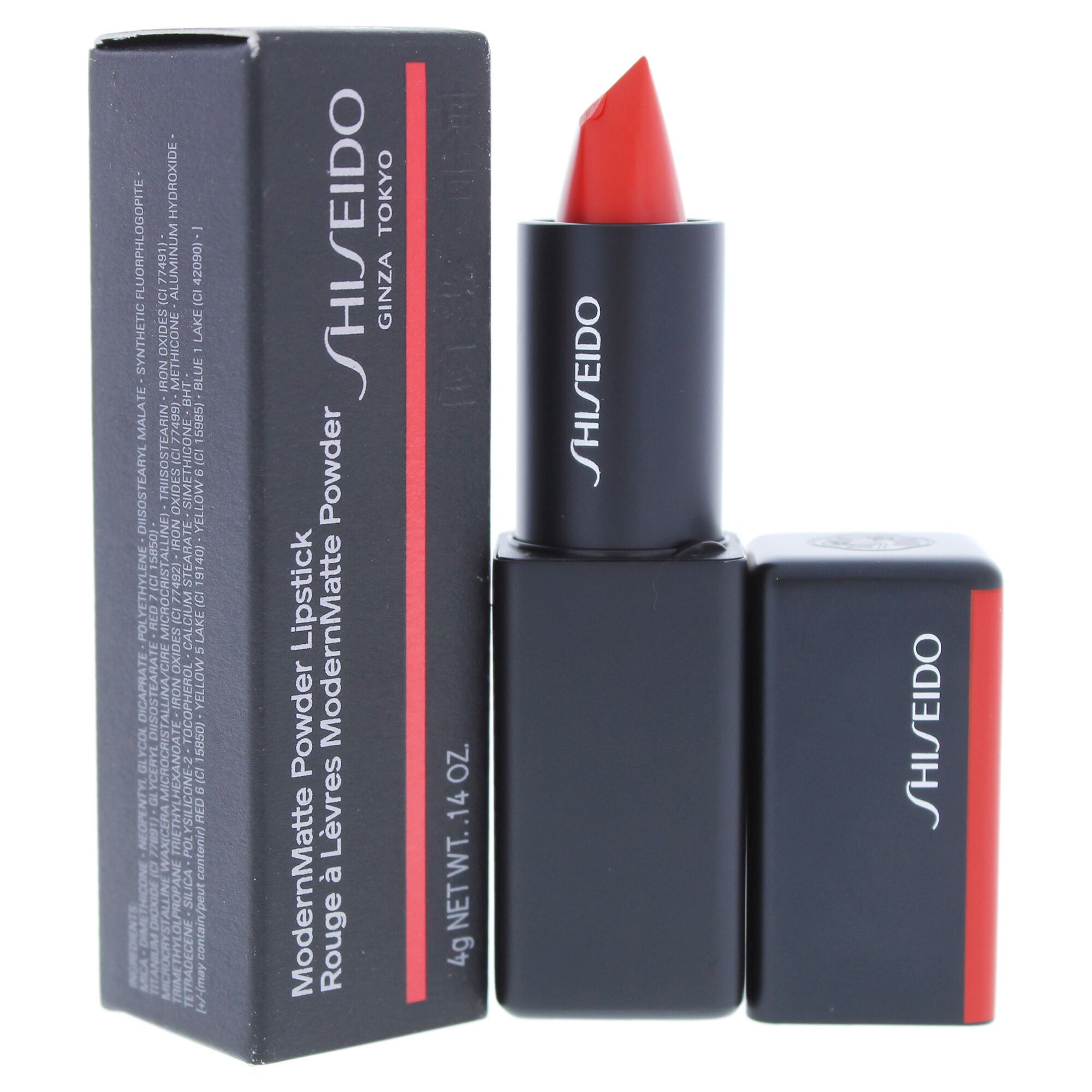 ModernMatte Powder Lipstick - 509 Flame by Shiseido for Unisex - 0.14 oz Lipstick, See Description, alternate image number 1