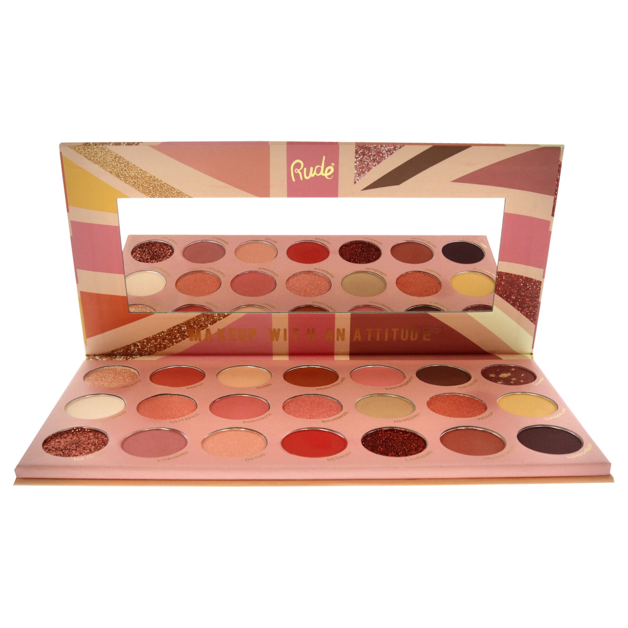 United Peachy Nudes - 21 Pressed Pigment and Shadows Palette by Rude Cosmetics for Women - 0.74 oz Eye Shadow, , alternate image number 6