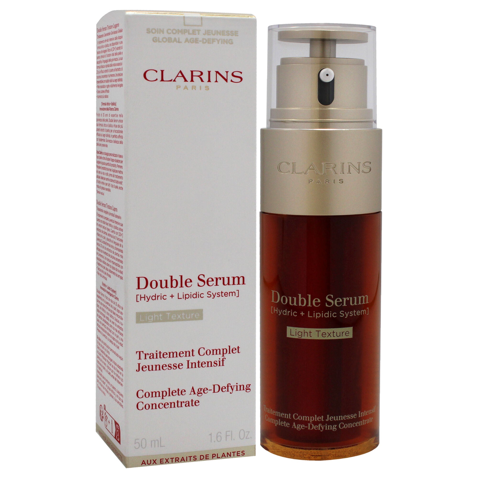 Double Serum Light Texture Complete Age-Defying Concentrate by Clarins for Women - 1.6 oz Serum, , alternate image number 6