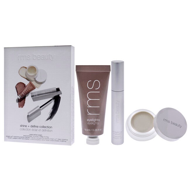 Shine plus Define Collection by RMS Beauty for Women - 3 Pc 0.28oz Eyelights Cream Eye Shadow, 0.17oz Living Luminizer, 0.34oz Mascara, , alternate image number null