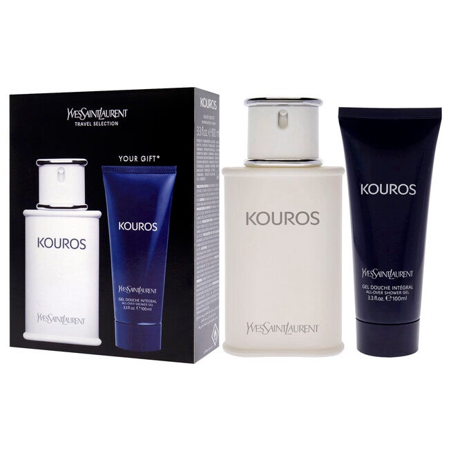 Kouros by Yves Saint Laurent for Men - 2 Pc Gift Set 3.3oz EDT Spray, 3.3oz Hair And Body Wash, , alternate image number null