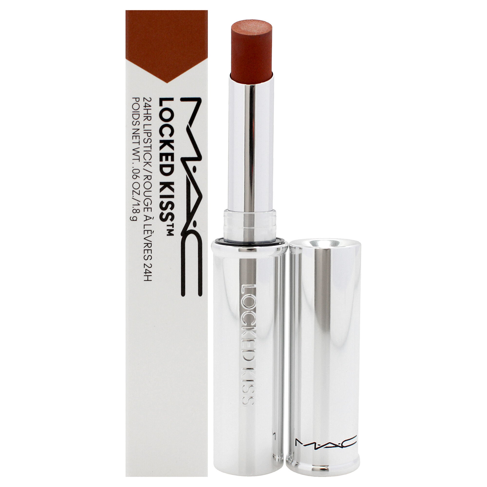 Locked Kiss 24 Hr Lipstick - 85 Poncy by MAC for Women - 0.06 oz Lipstick, Brown, hi-res image number 0