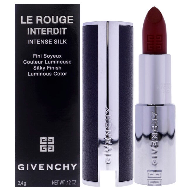 Le Rouge Interdit Intense Silk Lipstick - 37 Rouge Graine by Givenchy for Women - 0.12 oz Lipstick (Refillable), Black, hi-res image number 0