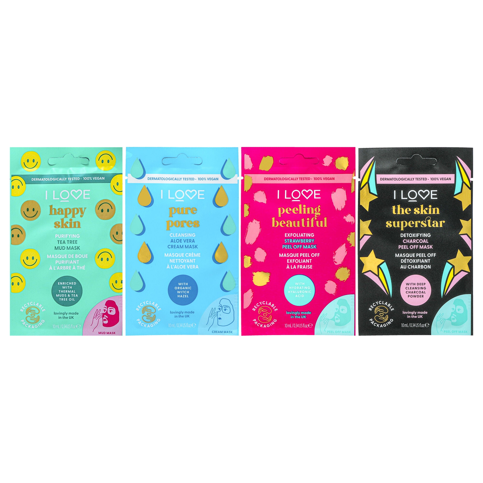 Face Time and Chills Face Mask by I Love Cosmetics for Women - 4 Pc Set, See Description, alternate image number 4