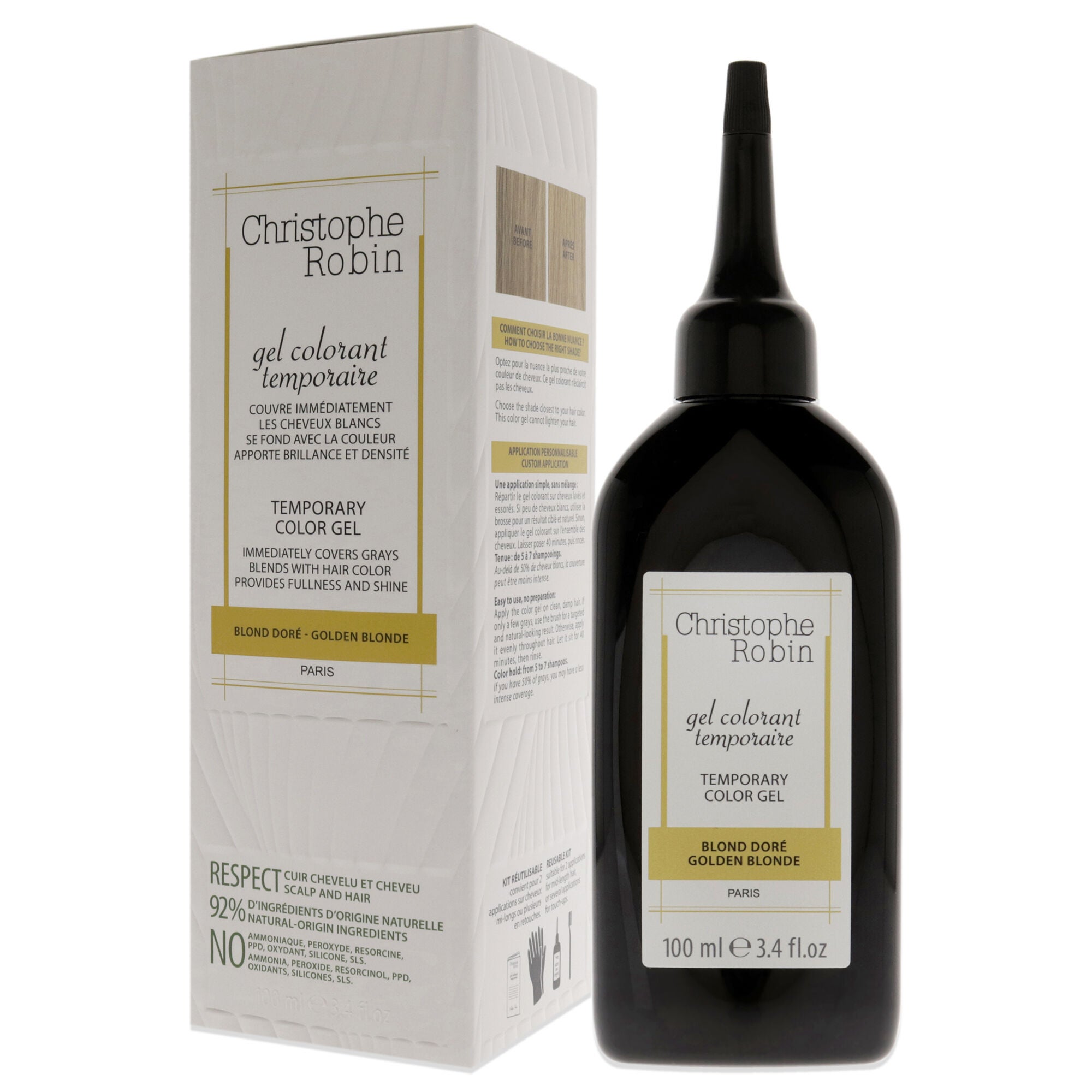 Temporary Color Gel - Golden Blonde by Christophe Robin for Unisex - 3.4 oz Hair Color, , alternate image number 8