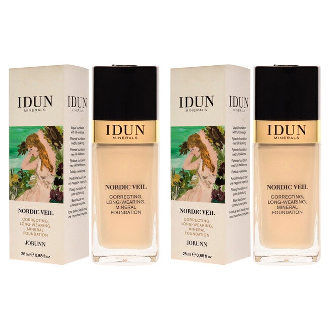 Nordic Veil Foundation - 301 Jorunn by Idun Minerals for Women - 0.88 oz Foundation - Pack of 2, , alternate image number null