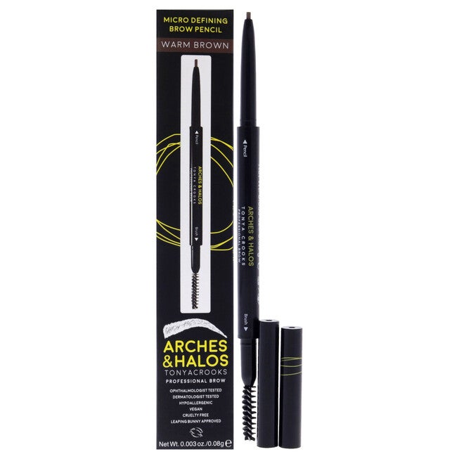 Micro Defining Brow Pencil - Warm Brown by Arches and Halos for Women - 0.003 oz Eyebrow Pencil, NA, hi-res image number null