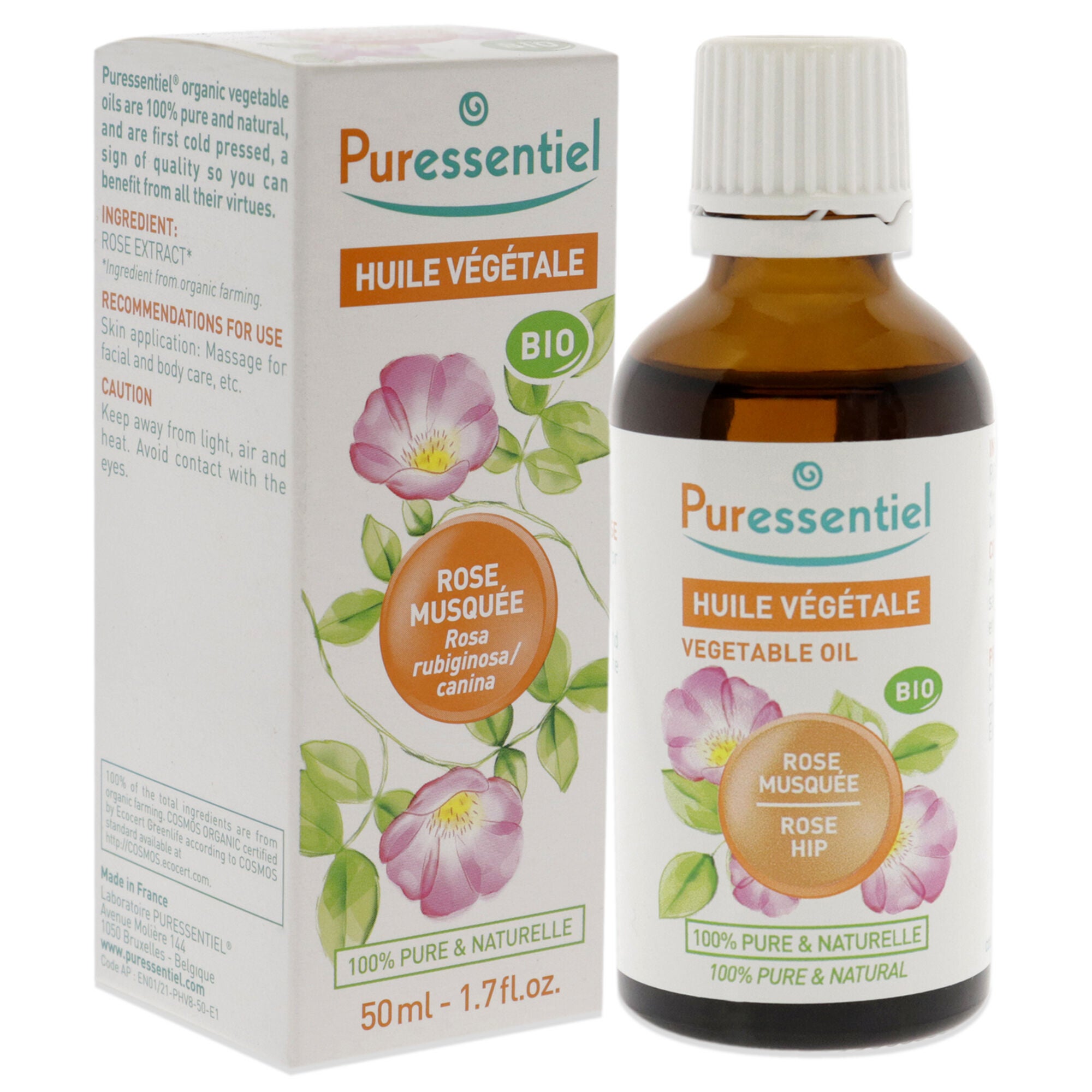 Organic Vegetable Oil - Rose Musquee by Puressentiel for Unisex - 1.7 oz Oil, See Description, alternate image number 2