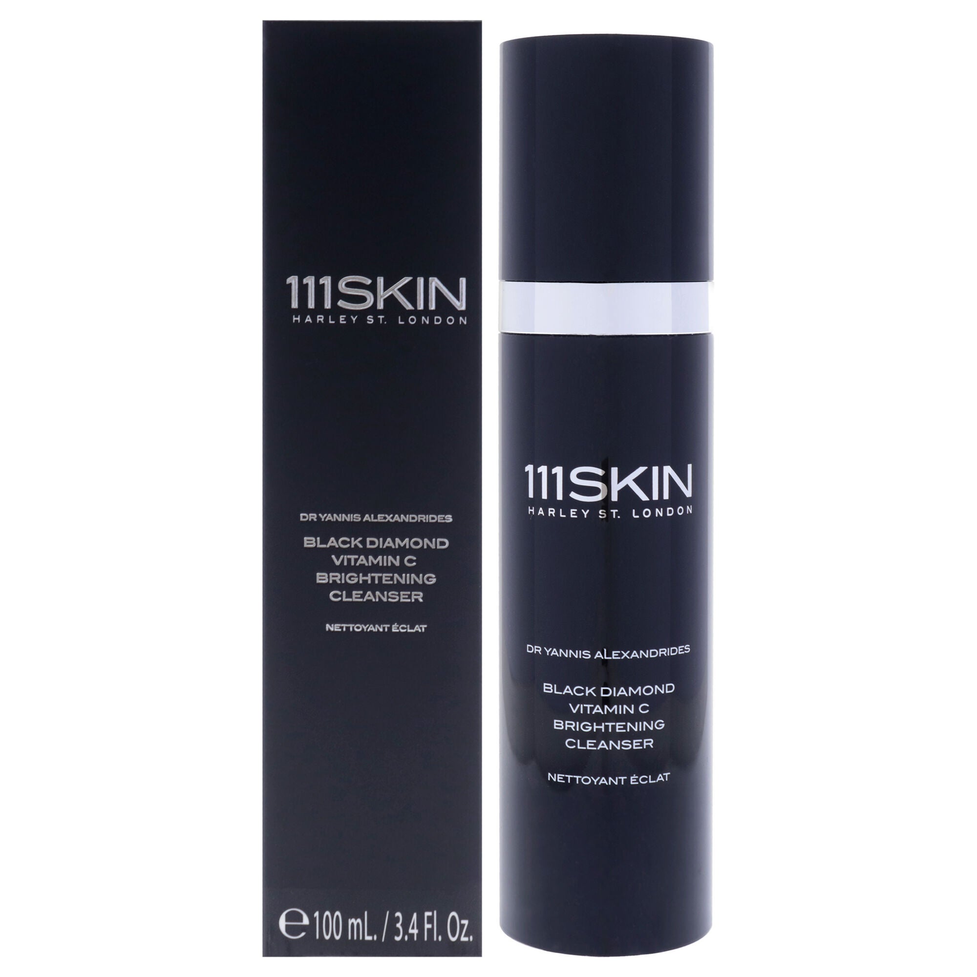 Black Diamond Vitamin C Brightening Cleanser by 111Skin for Unisex - 3.4 oz Cleanser, White, hi-res image number 0
