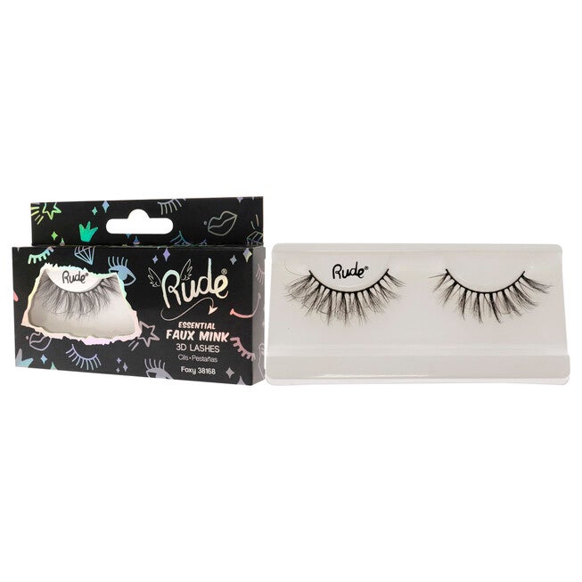 Essential Faux Mink 3D Lashes - Foxy by Rude Cosmetics for Women - 1 Pc Pair, , alternate image number null