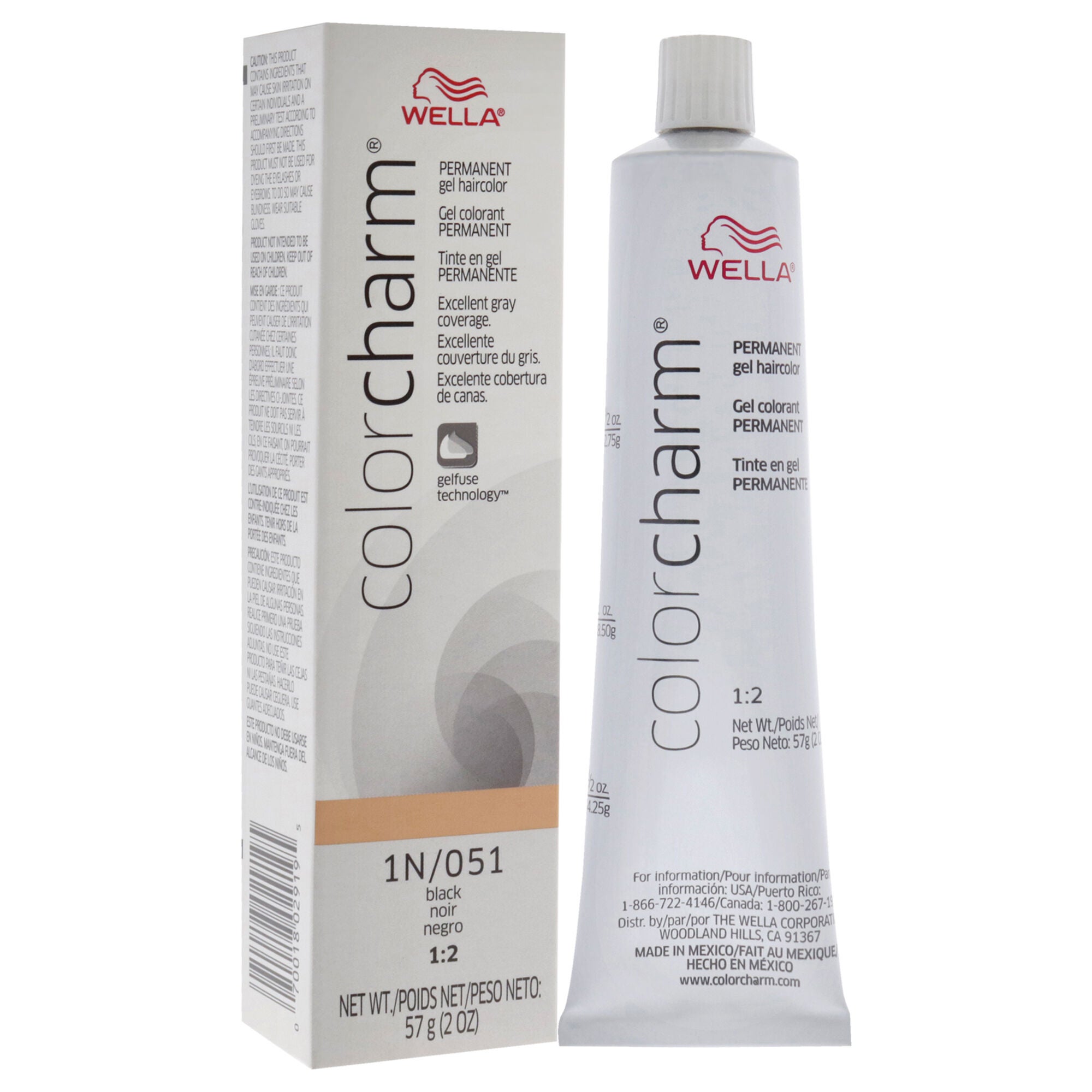 Color Charm Permanent Gel - 1N 051 Black by Wella for Unisex - 2 oz Hair Color, See Description, alternate image number 2