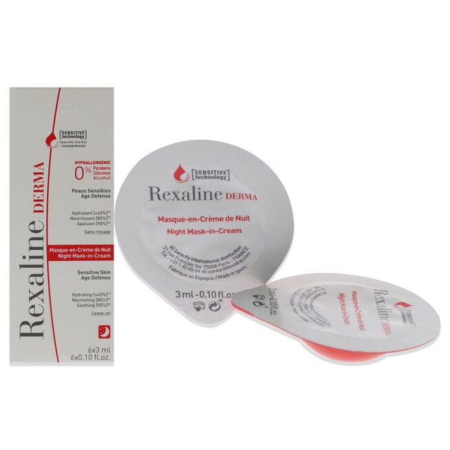 Derma Night Mask-in-Cream by Rexaline for Unisex - 6 x 0.10 oz Cream, NA, hi-res image number null