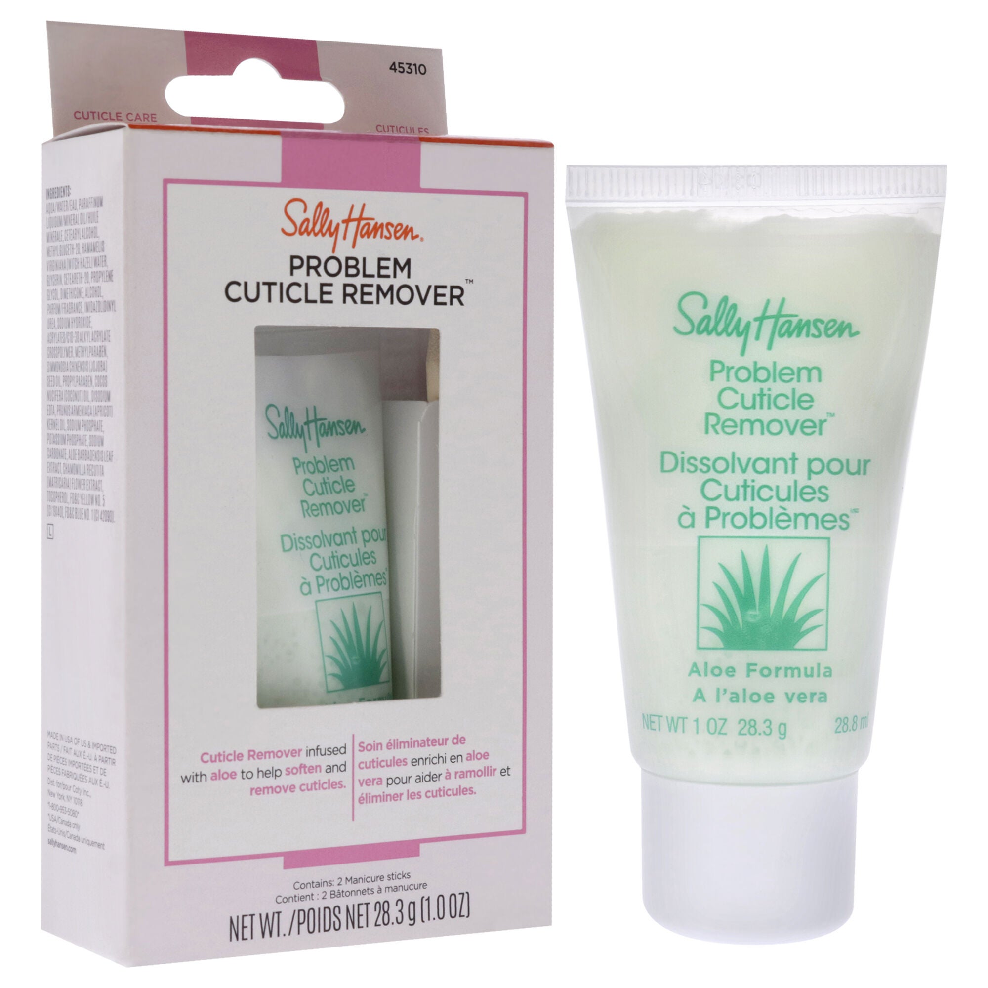 Problem Cuticle Remover by Sally Hansen for Women - 3 Pc 1oz Cuticle Remover, 2 Manicure Sticks, See Description, alternate image number 1