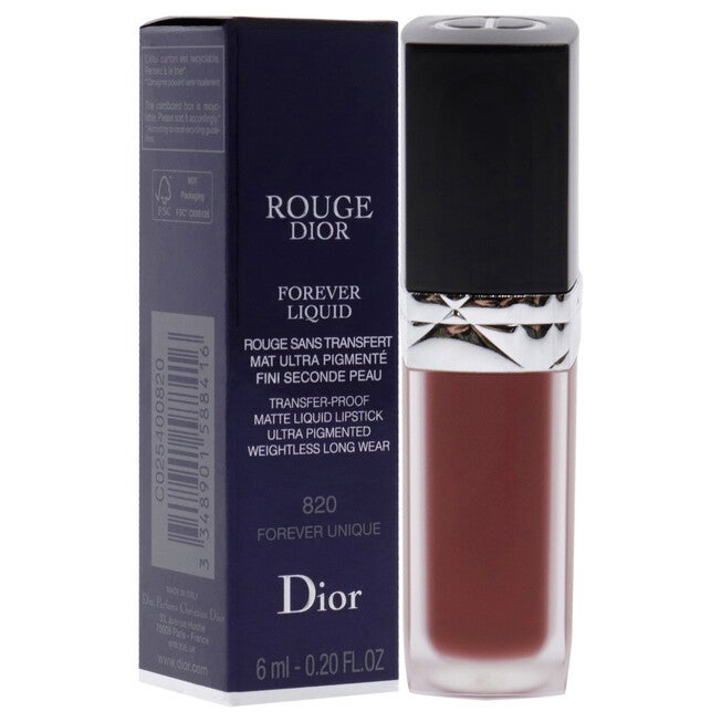 Rouge Dior Forever Liquid Matte - 820 Forever Unique by Christian Dior for Women - 0.20 oz Lipstick, NA, alternate image number null