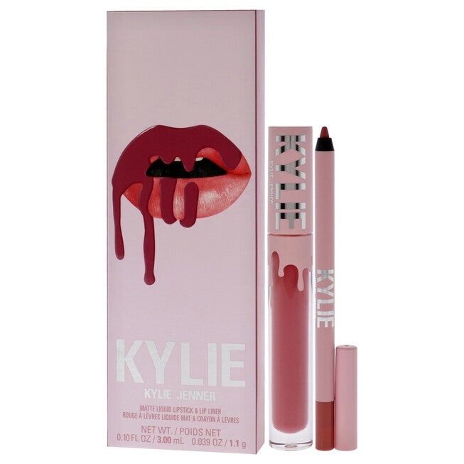 Matte Lip Kit - 302 Snow Way Bae by Kylie Cosmetics for Women - 2 Pc 0.10oz Matte Liquid Lipstick, 0.039oz Lip Liner, NA, alternate image number null