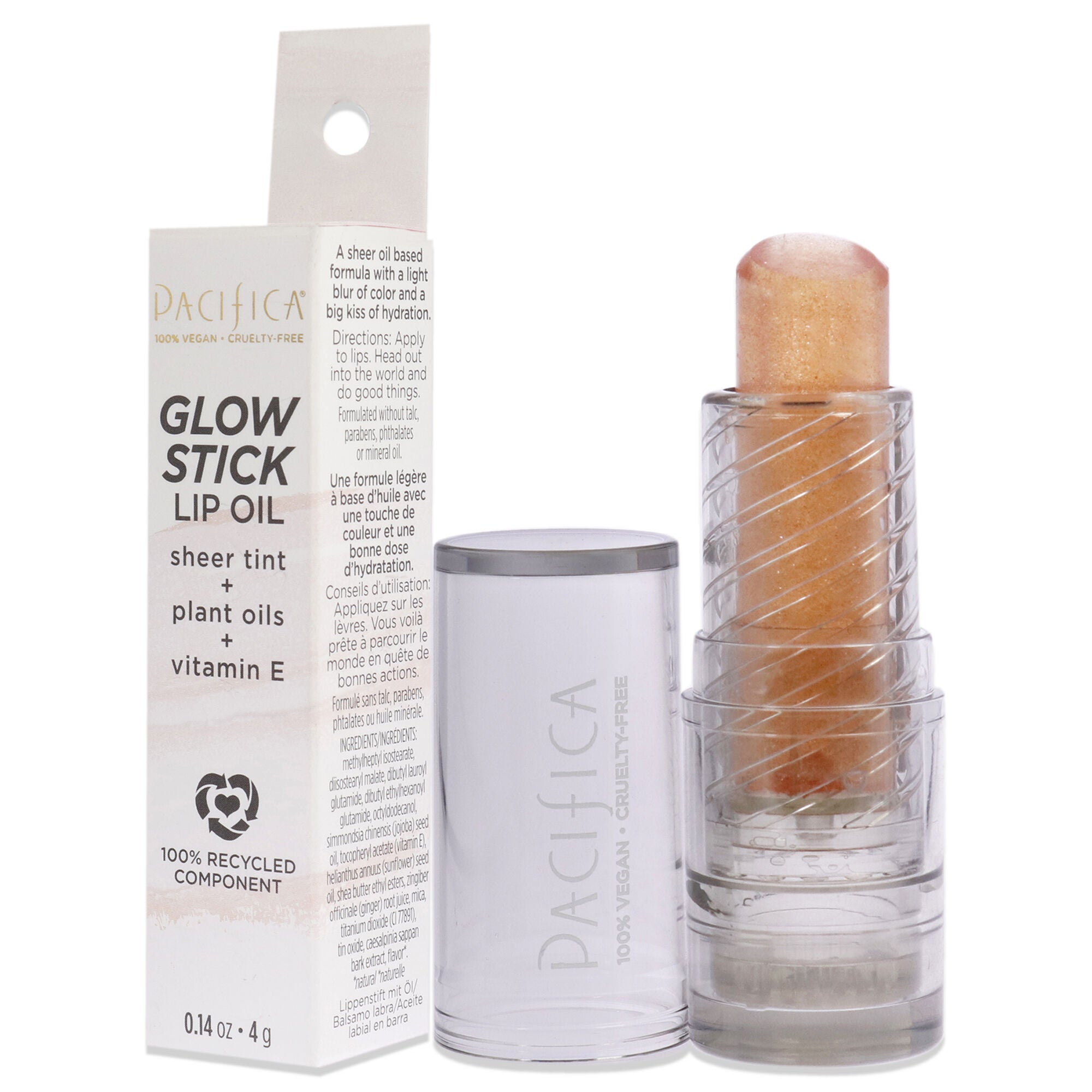 Glow Stick Lip Oil - Pink Sheer by Pacifica for Women - 0.14 oz Lip Oil, See Description, alternate image number 3