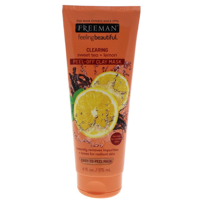 Feeling Beautiful Clearing Peel-Off Clay Mask Sweet Tea and Lemon by Freeman for Unisex - 6 oz Mask, See Description, hi-res image number null