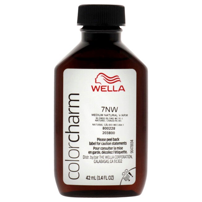 Color Charm Permanent Liquid Hair Color - 7NW Medium Natural Warm Blonde by Wella for Unisex - 1.42 oz Hair Color, NA, alternate image number null
