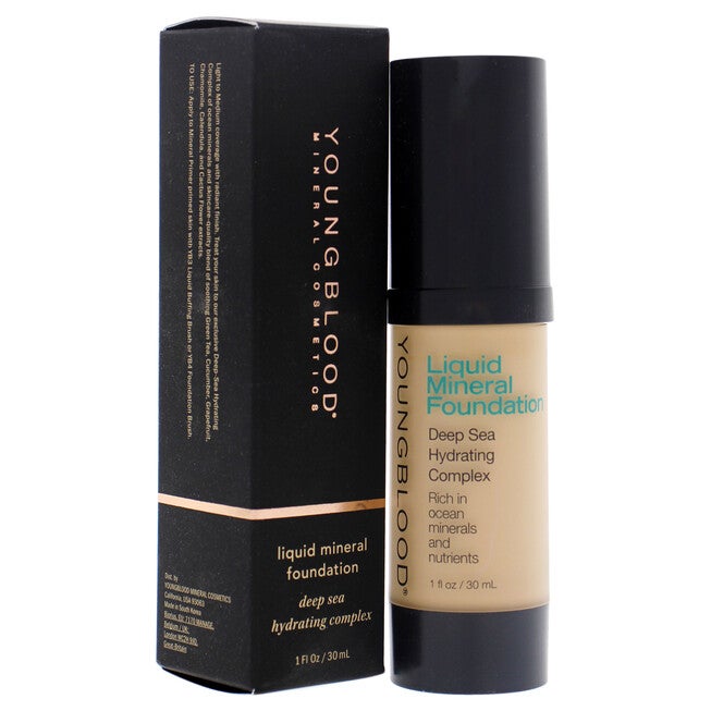 Liquid Mineral Foundation - Shell by Youngblood for Women - 1 oz Foundation, NA, alternate image number null