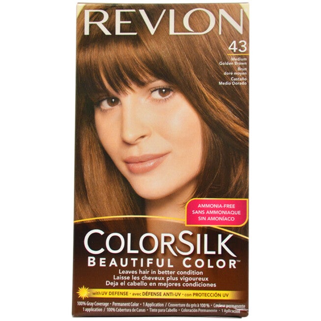 Colorsilk Beautiful Color - 43 Medium Golden Brown by Revlon for Unisex - 1 Application Hair Color, NA, hi-res image number null