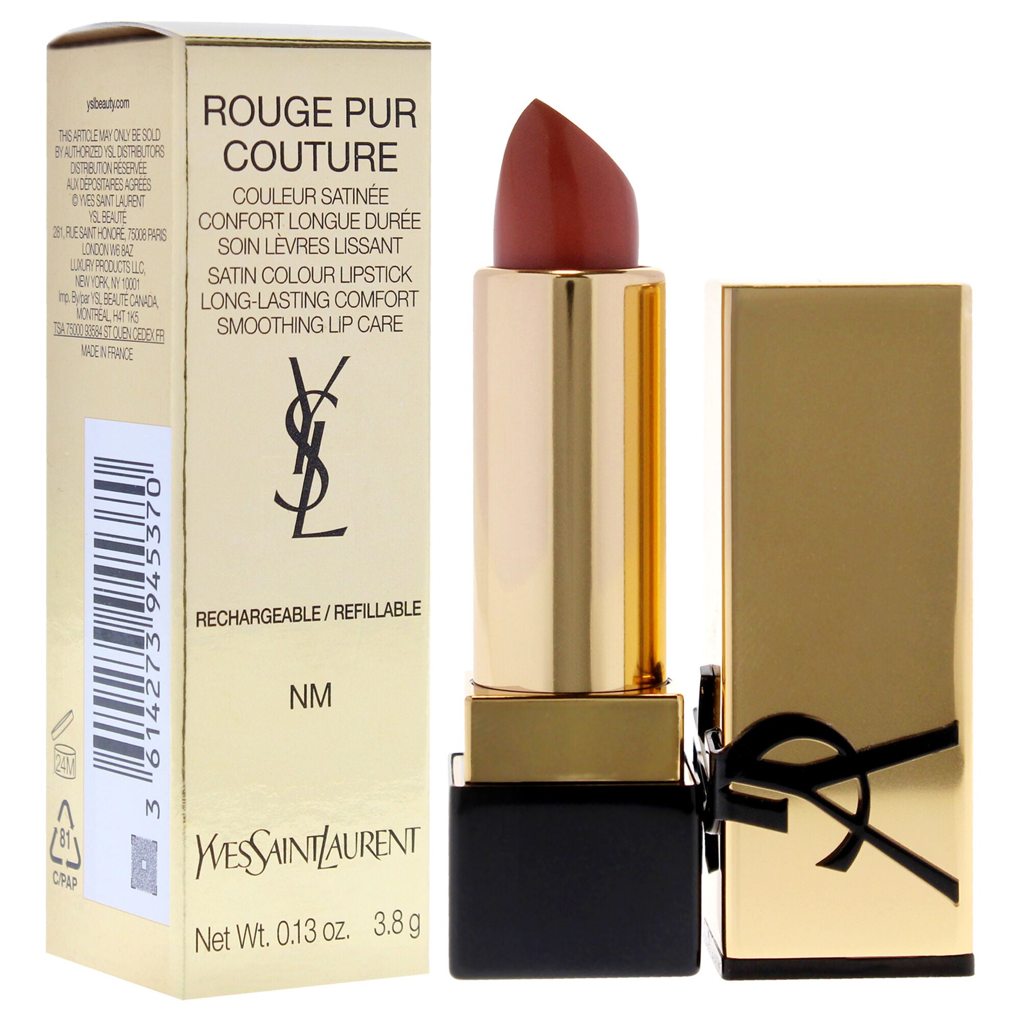 Rouge Pur Couture Satin Lipstick - NM Nu Muse by Yves Saint Laurent for Women - 0.13 oz Lipstick (Refillable), See Description, alternate image number 2