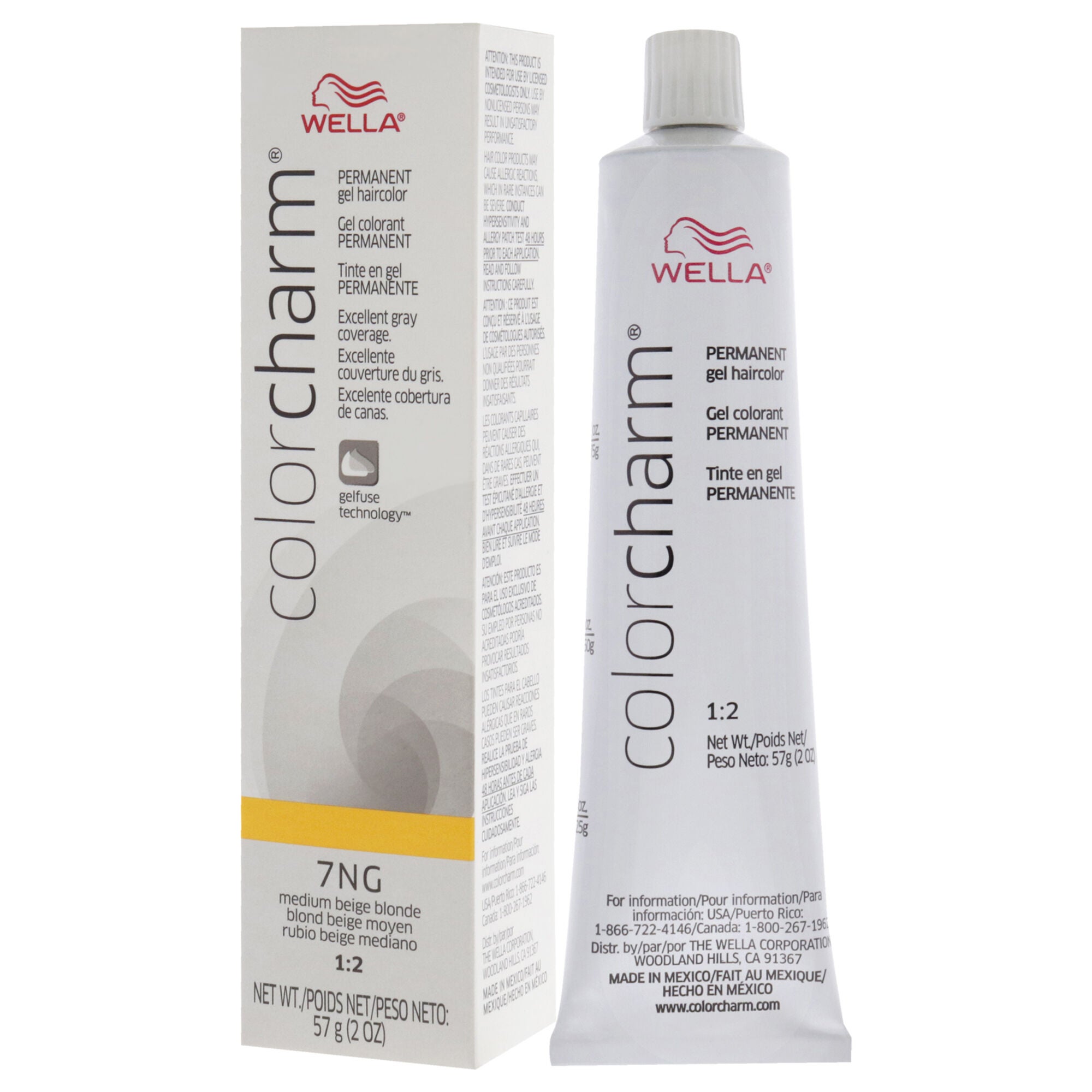 Color Charm Permanent Hair Color Gel - 7NG Medium Beige Blonde by Wella for Unisex - 2 oz Hair Color, See Description, alternate image number 3