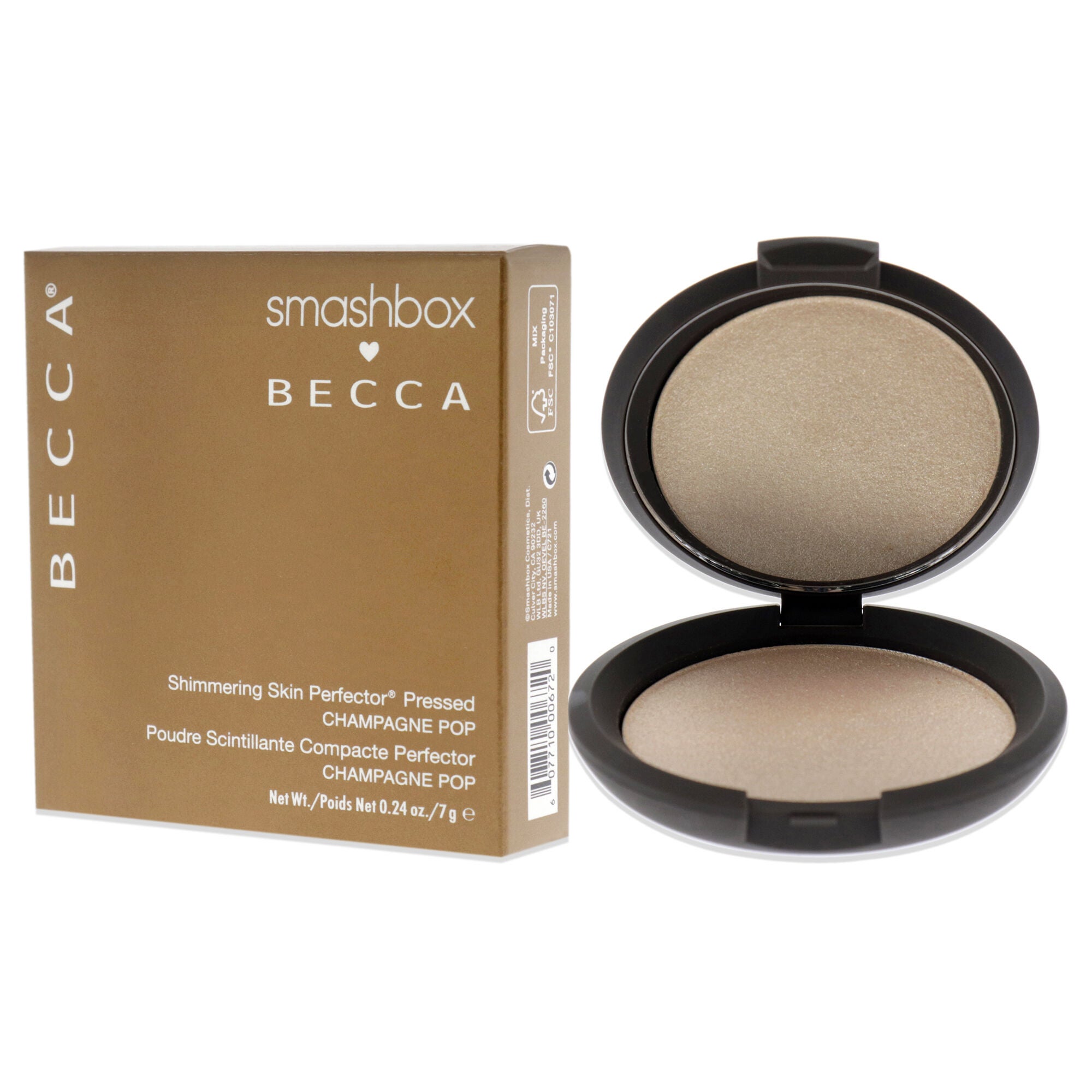 Becca Shimmering Skin Perfector Pressed Highlighter - Champagne Pop by SmashBox for Women - 0.24 oz Highlighter, See Description, alternate image number 3