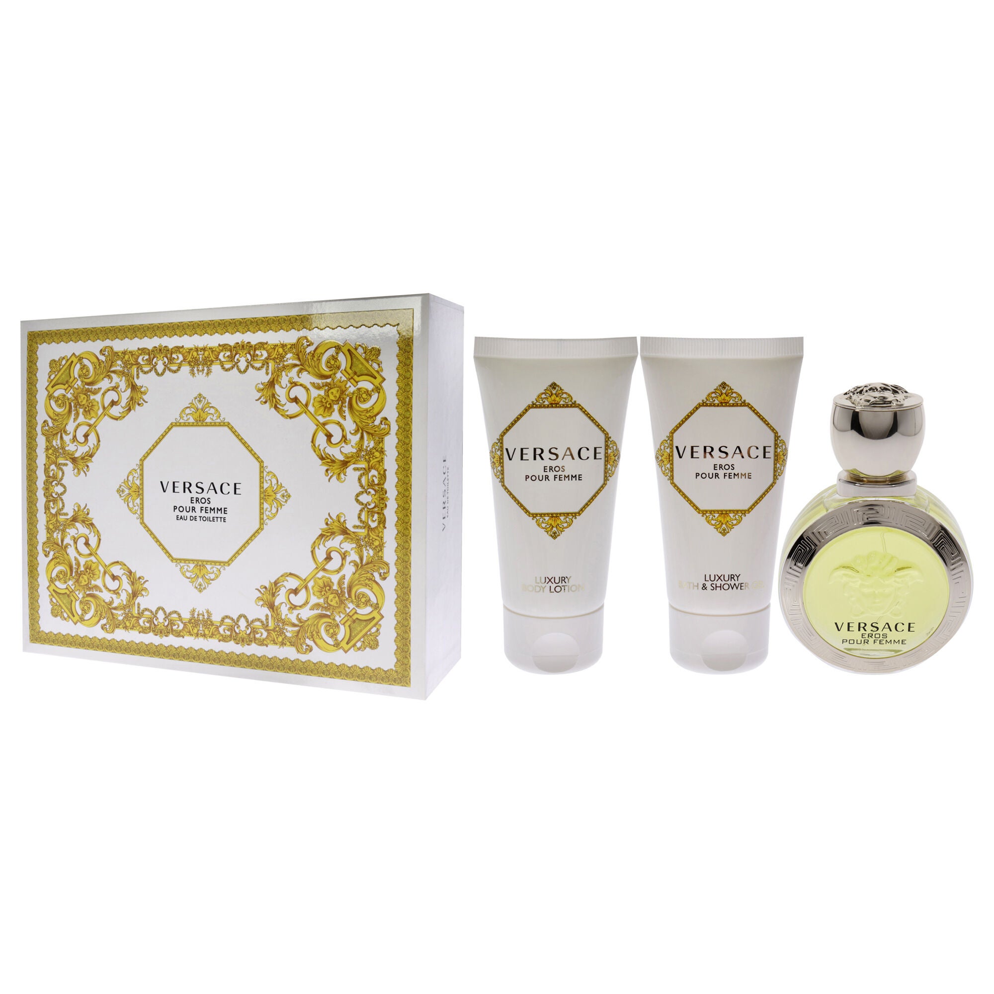 Versace Eros Pour Femme by Versace for Women - 3 Pc Gift Set 1.7oz EDT Spray, 1.7oz Luxury Bath Shower Gel, 1.7oz Luxury Body Lotion, , alternate image number 8