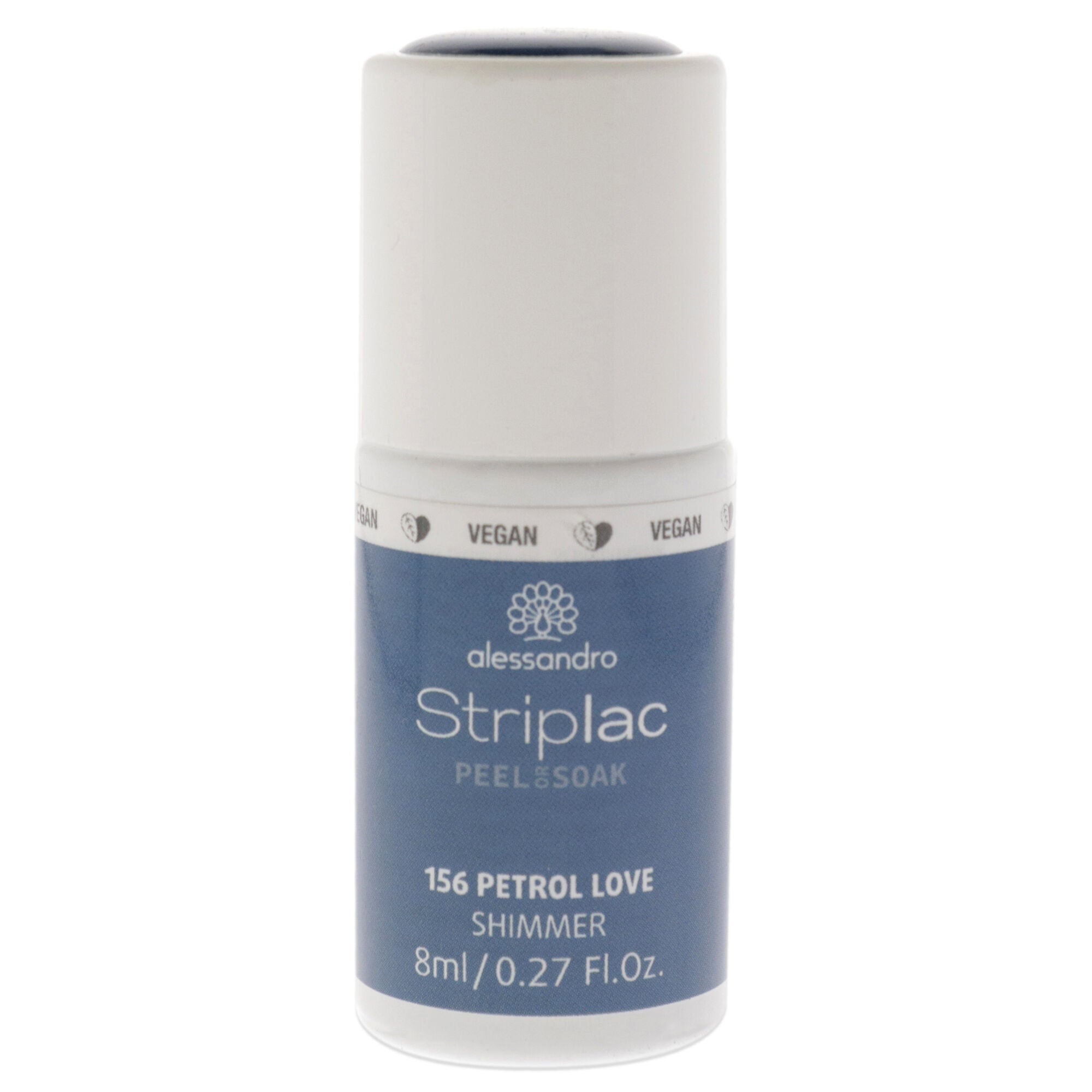 Striplac Peel or Soak Shimmer - 156 Petrol Love by Alessandro for Women - 0.27 oz Nail Polish, See Description, hi-res image number 0