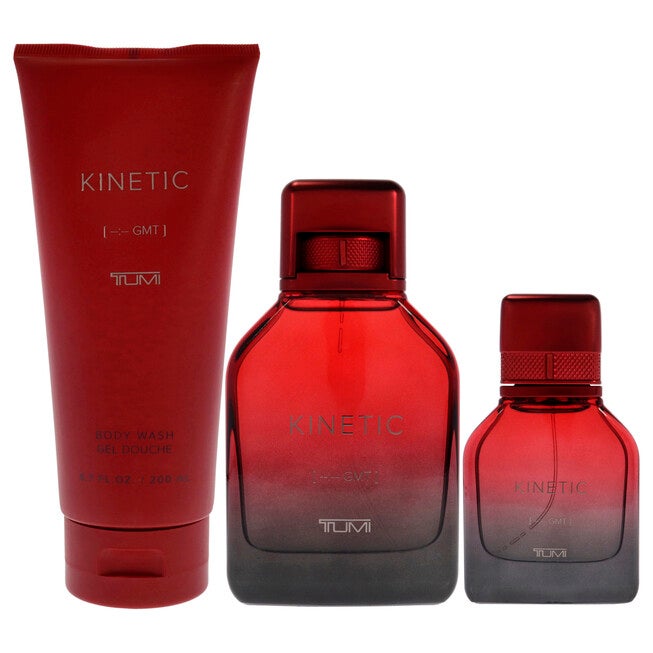 Kinetic by Tumi for Men - 3 Pc Gift Set 3.4oz EDP Spray, 1oz EDP Spray, 6.7oz Body Wash, NA, alternate image number null